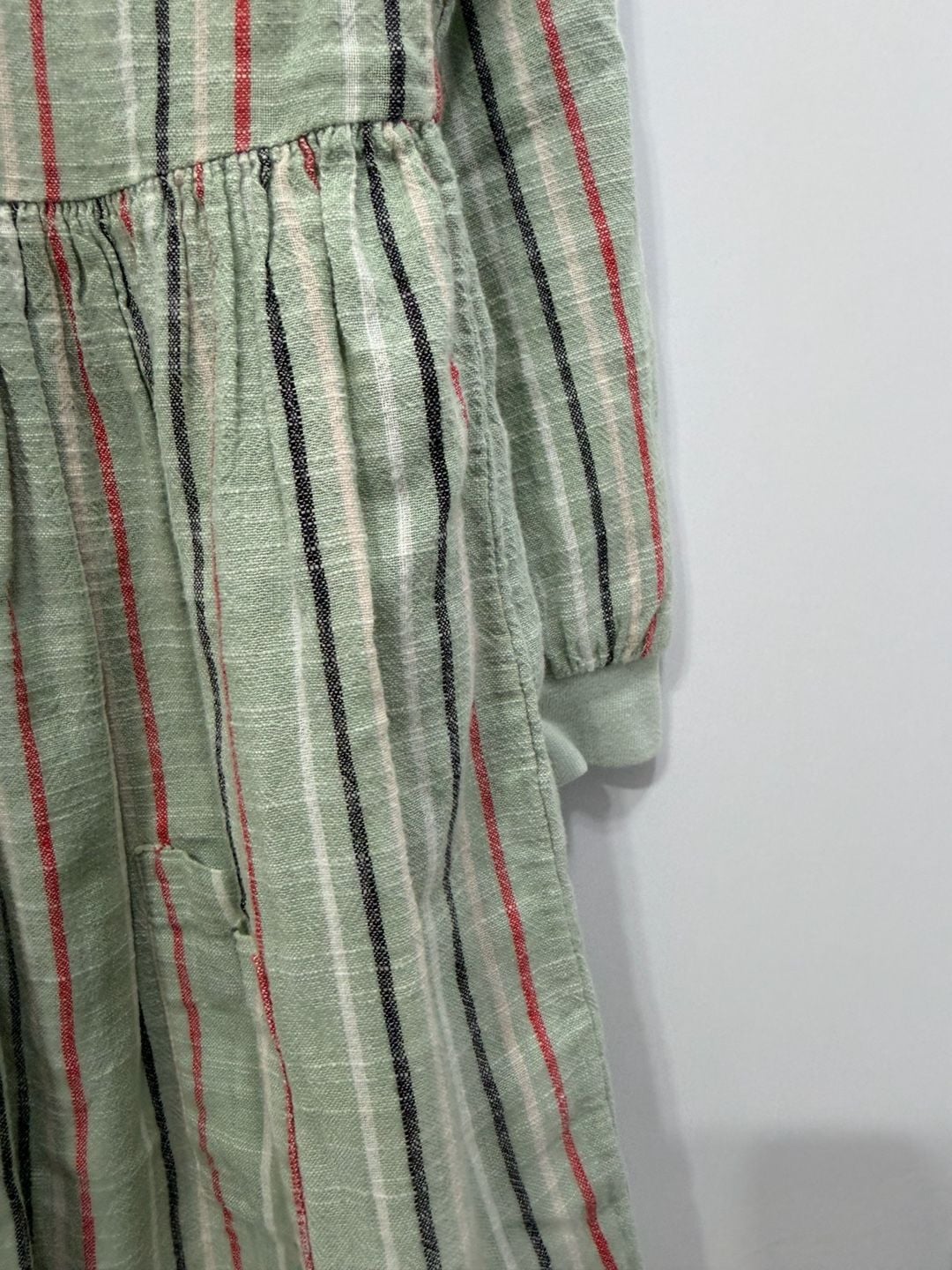 Open Edit Striped Button Down Dress Size 5 Green 7