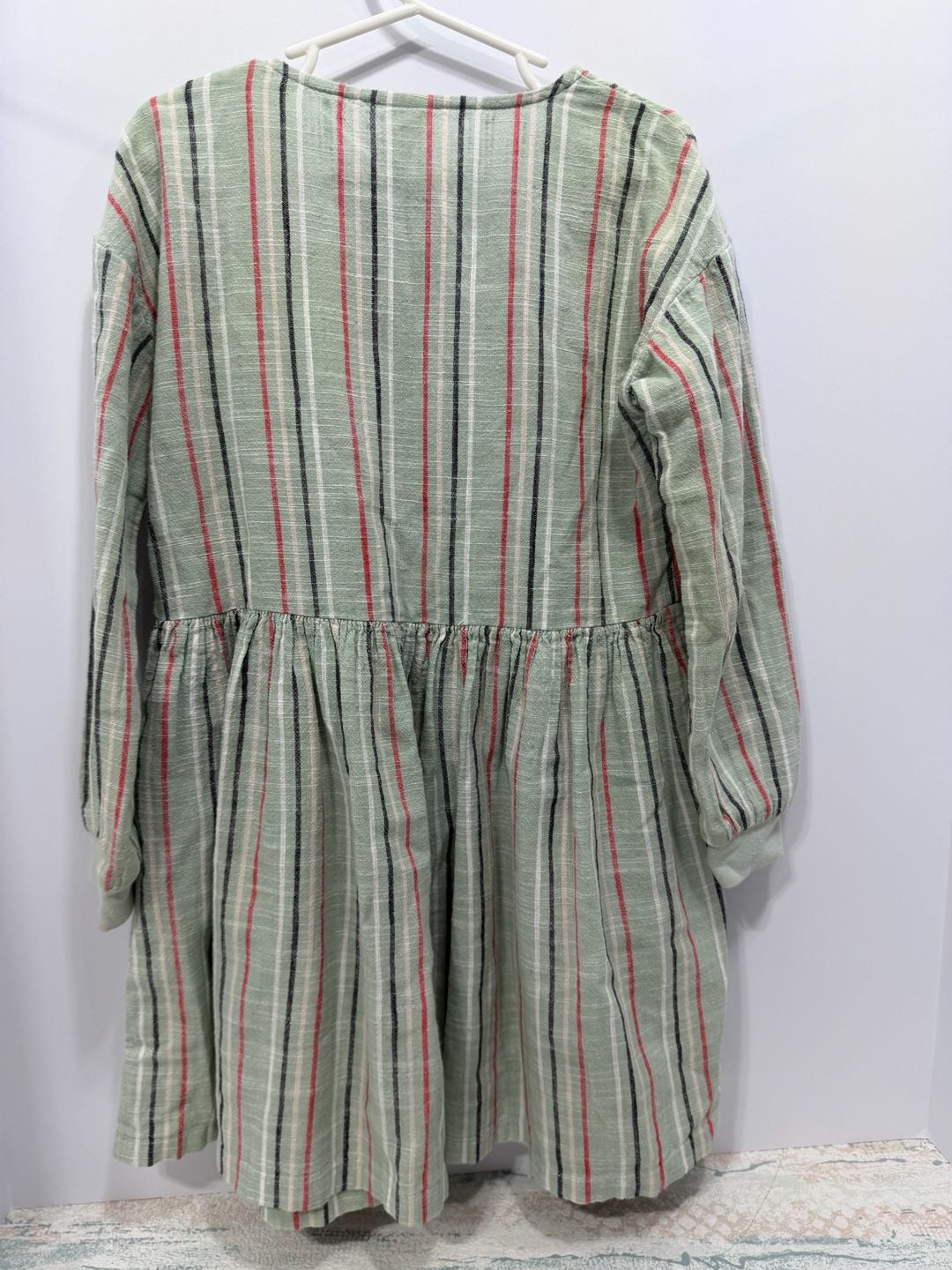 Open Edit Striped Button Down Dress Size 5 Green 12