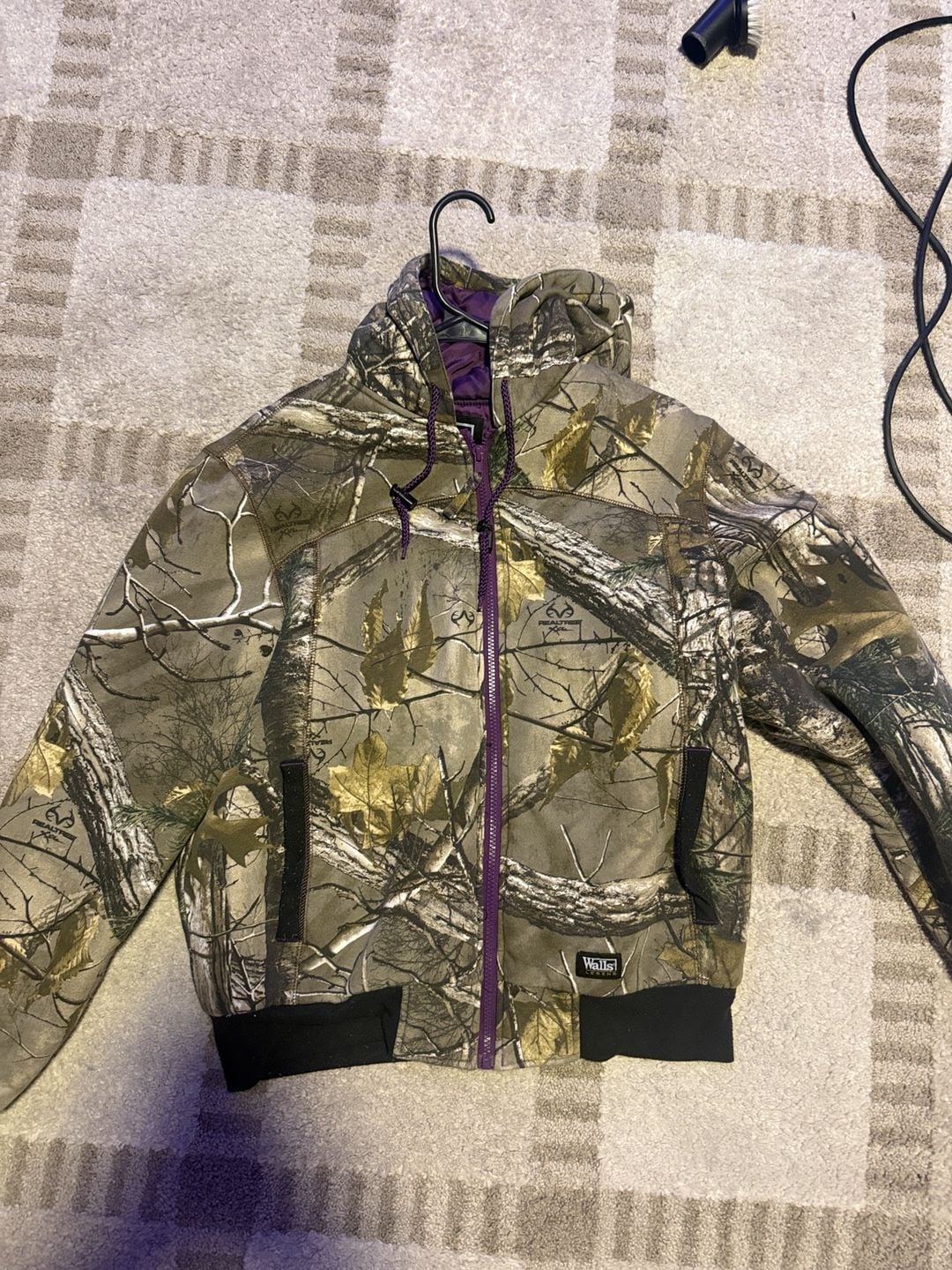Walls Legend Realtree Camo Hooded Jacket Size Medium Purple Lined 2