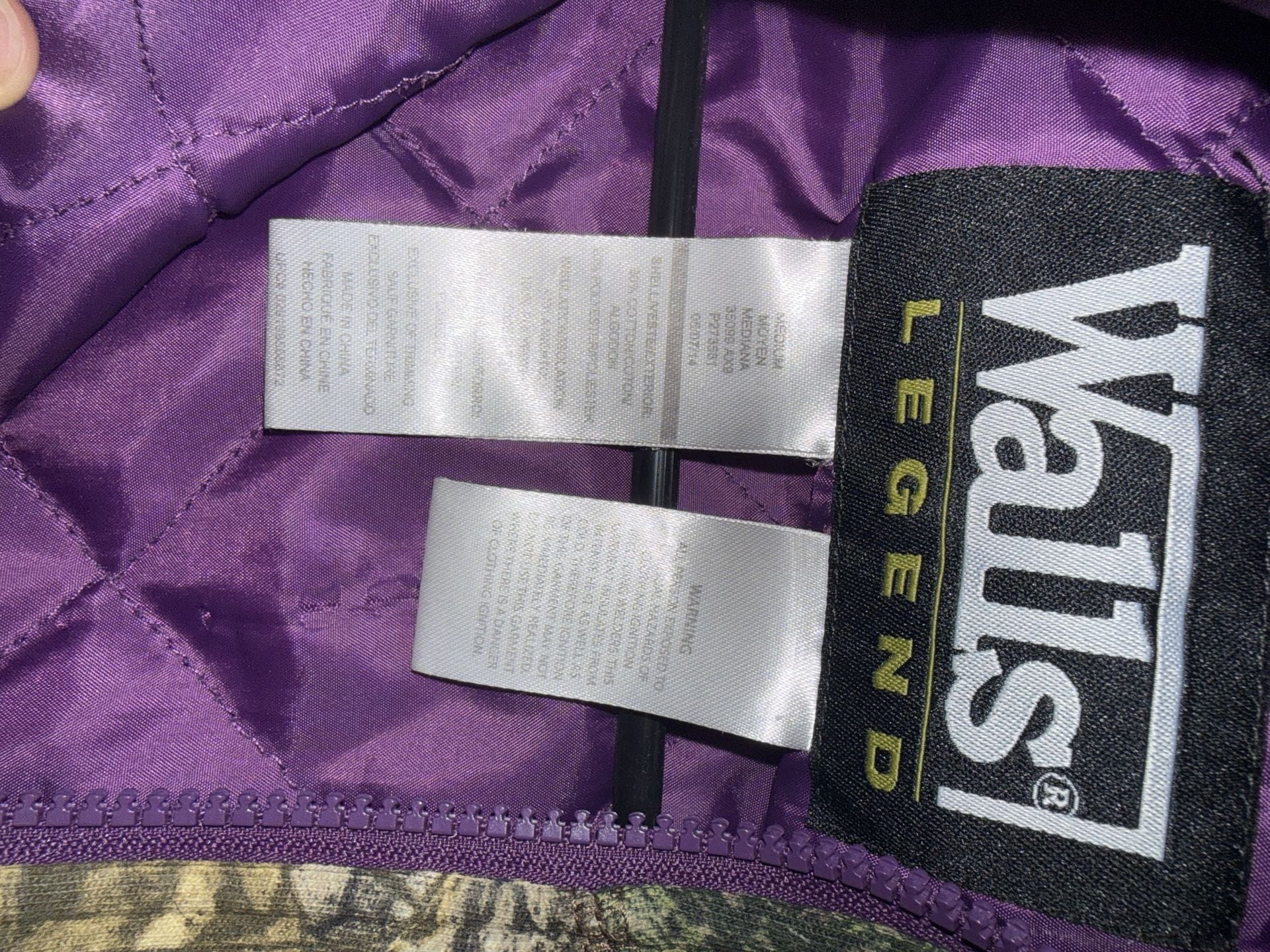 Walls Legend Realtree Camo Hooded Jacket Size Medium Purple Lined 4