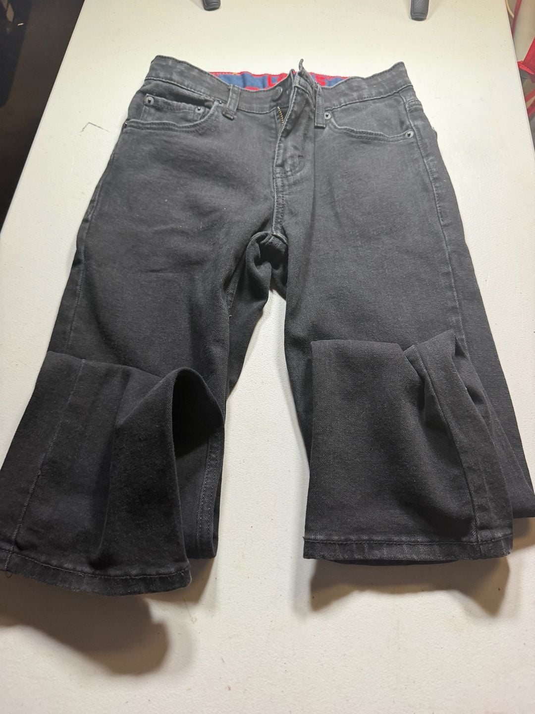 Levi's 514 Straight Jeans 27x29 Black Denim 3