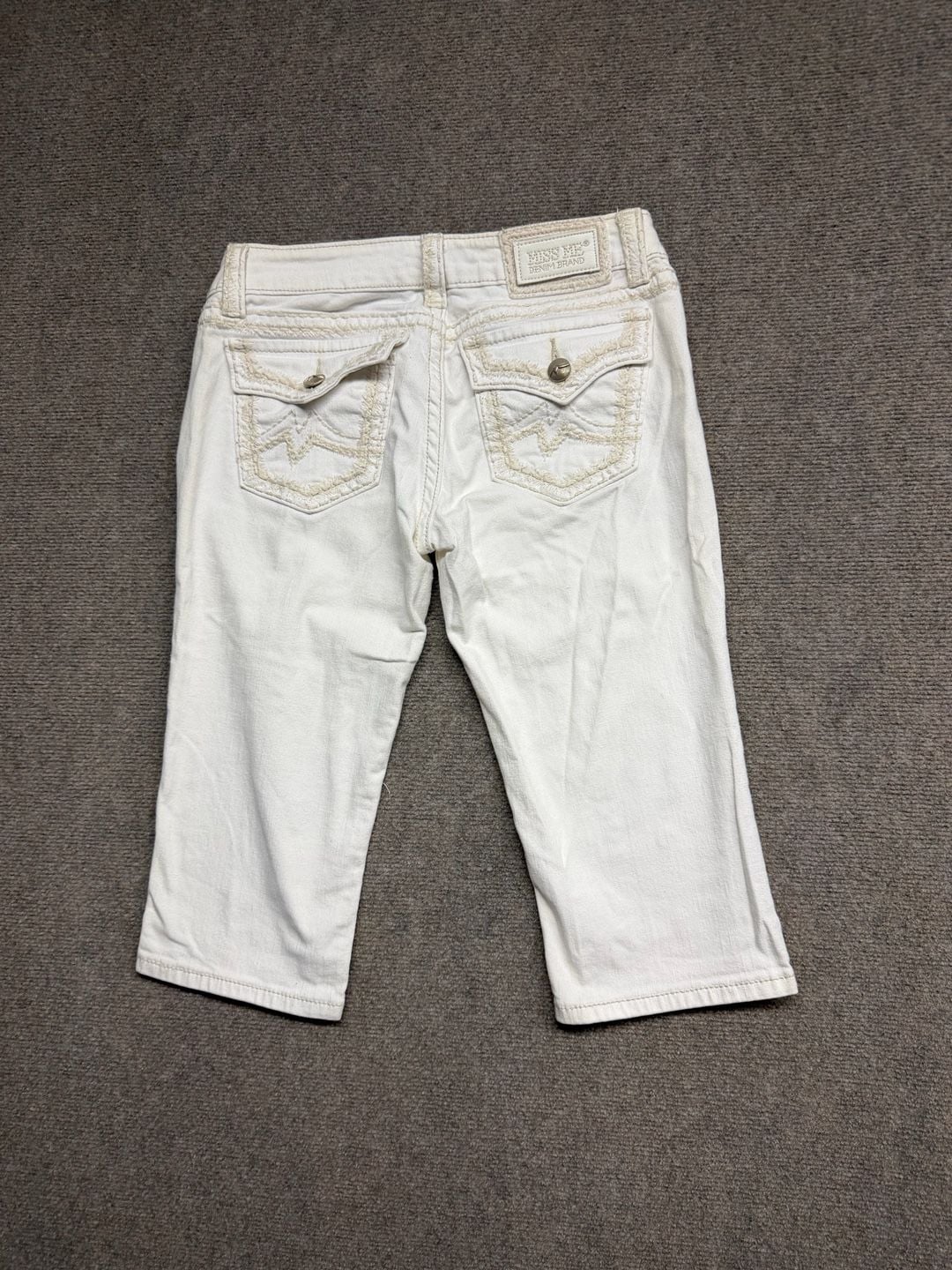 Miss Me Irene Cropped Jeans Size 30 White Denim 3