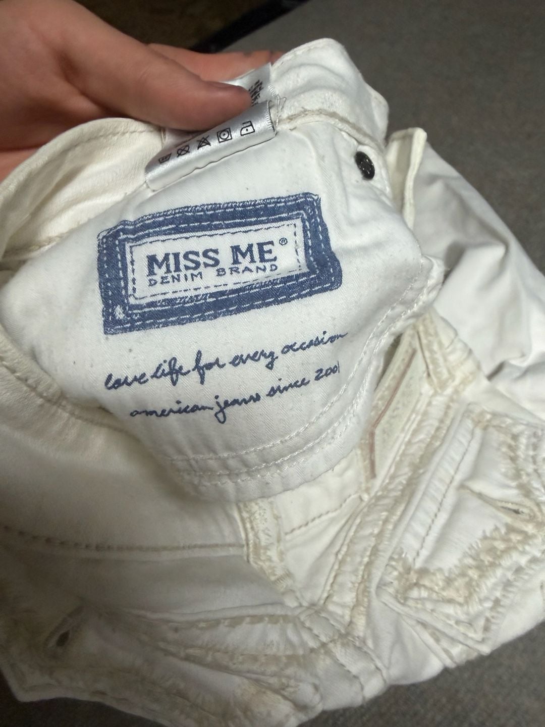 Miss Me Irene Cropped Jeans Size 30 White Denim 5