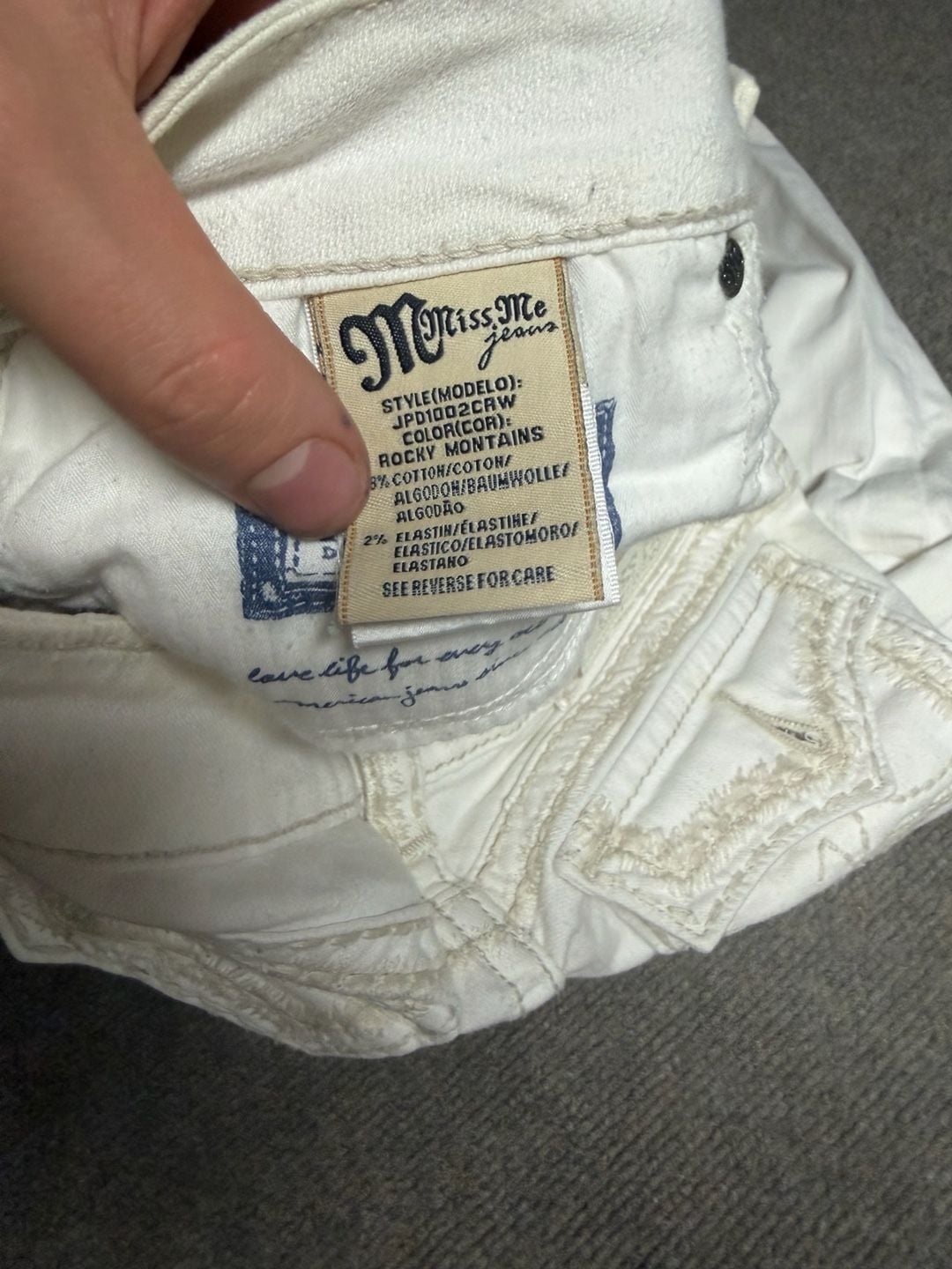 Miss Me Irene Cropped Jeans Size 30 White Denim 6