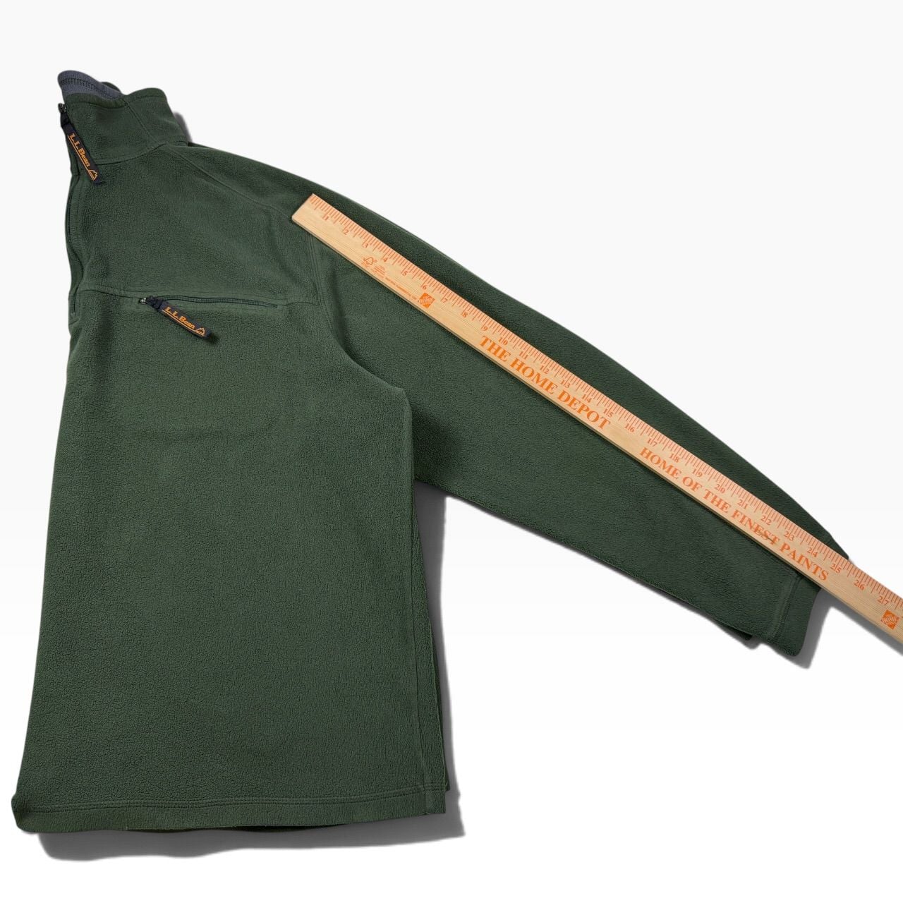 L.L.Bean Green Quarter Zip Fleece Pullover XXL 9