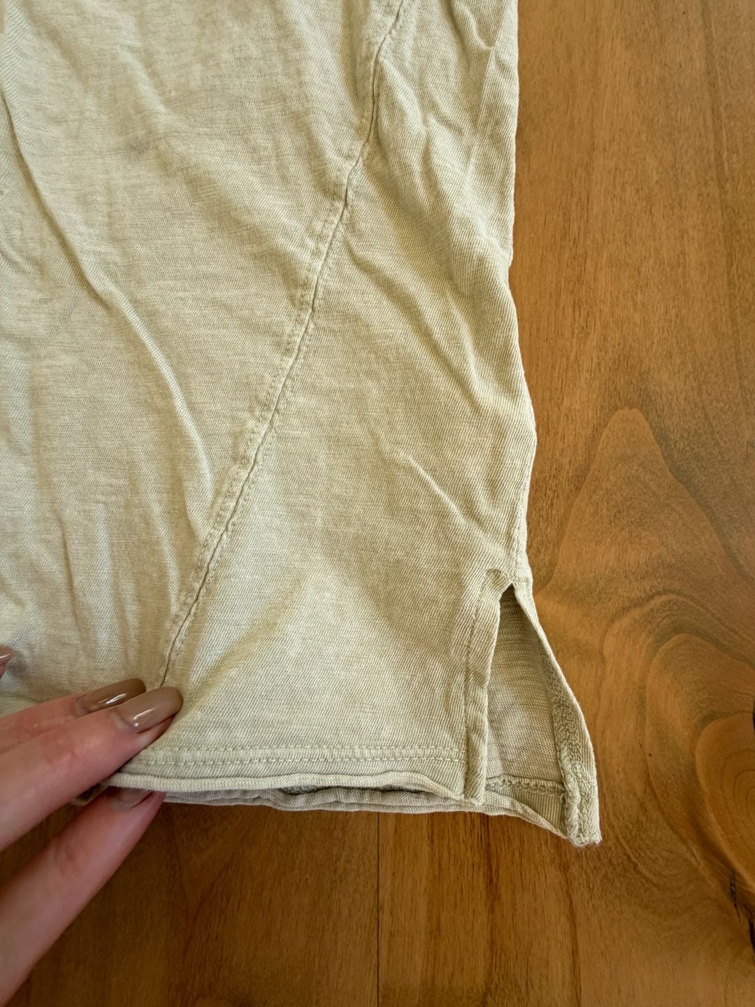 Aerie Distressed Oversized T-Shirt Green Sage 8