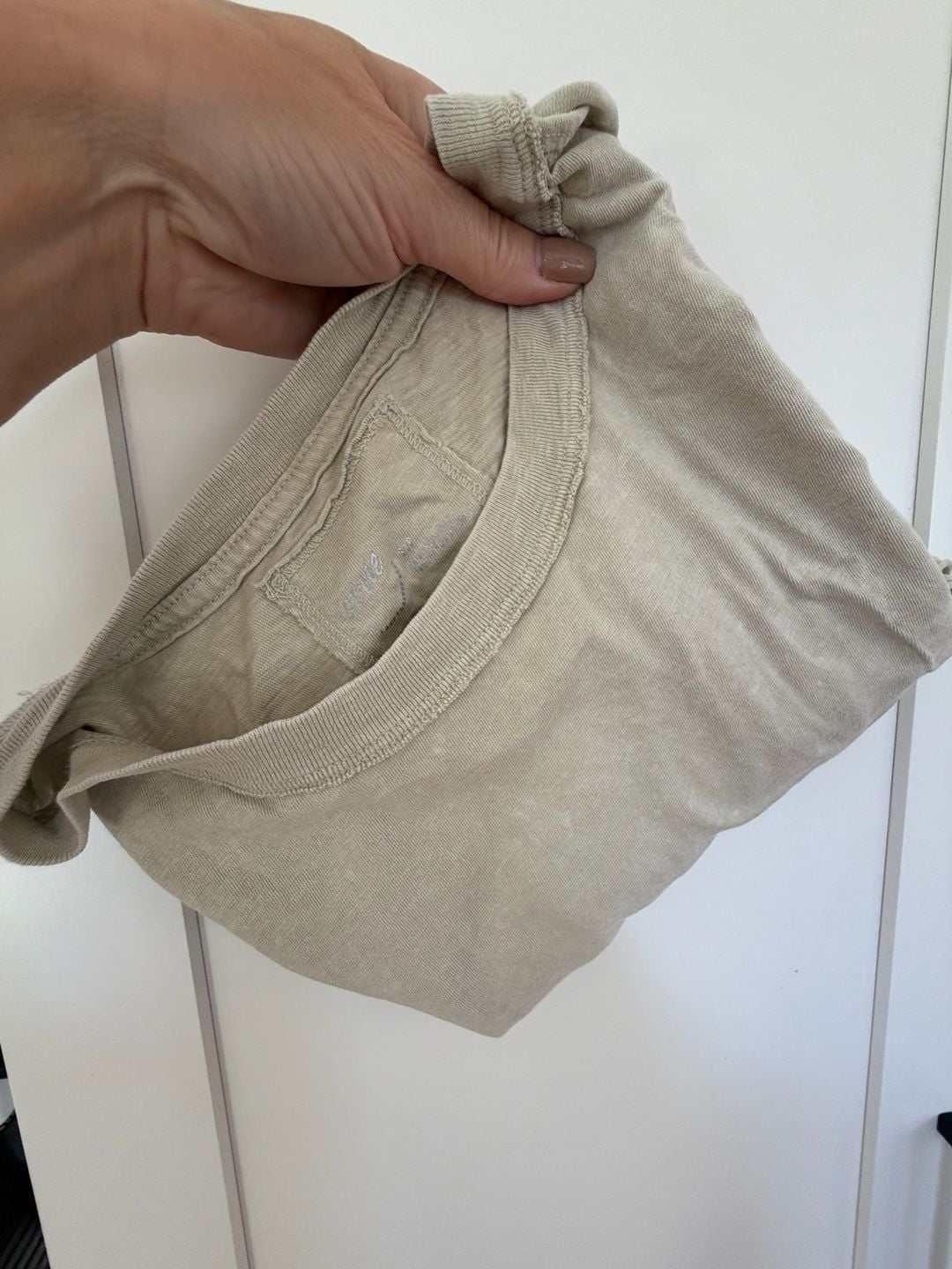Aerie Distressed Oversized T-Shirt Green Sage 9