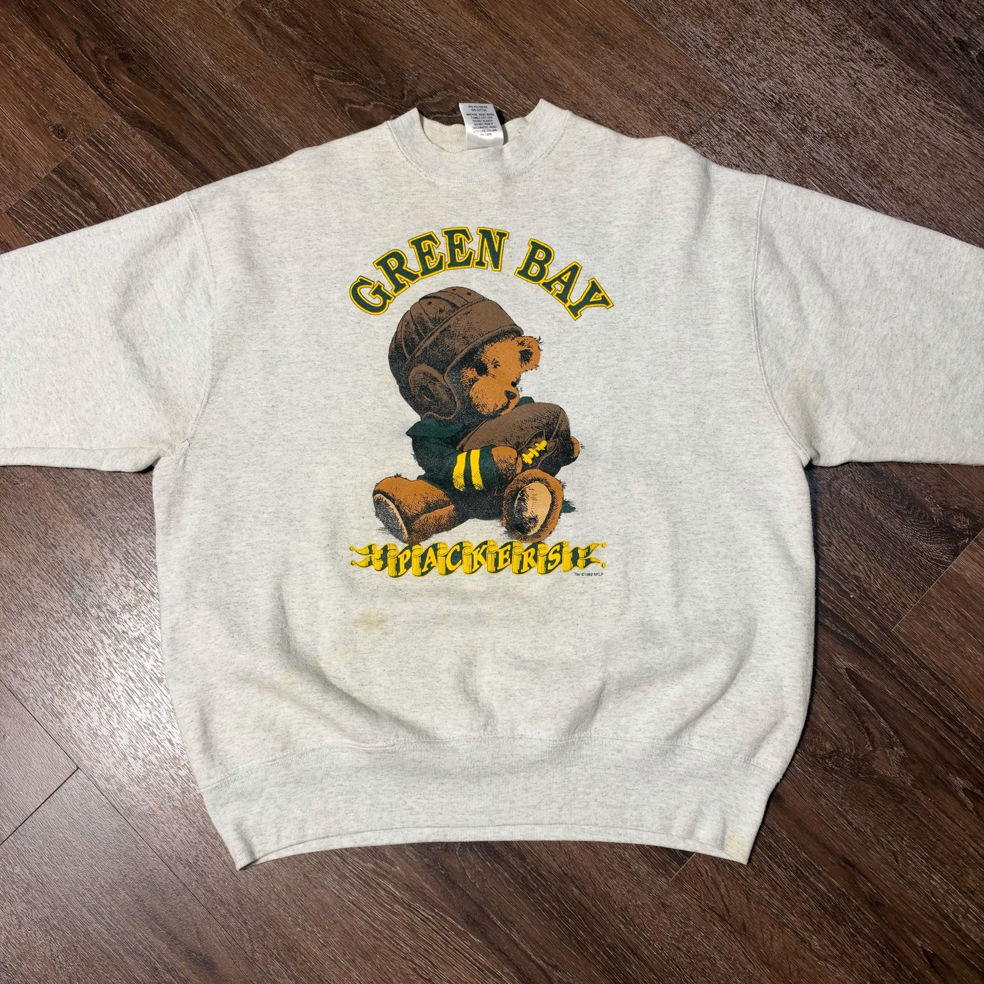 Vintage 93β International Green Bay Packers Exclusive Bear Cat Sweatshirt Size L 2