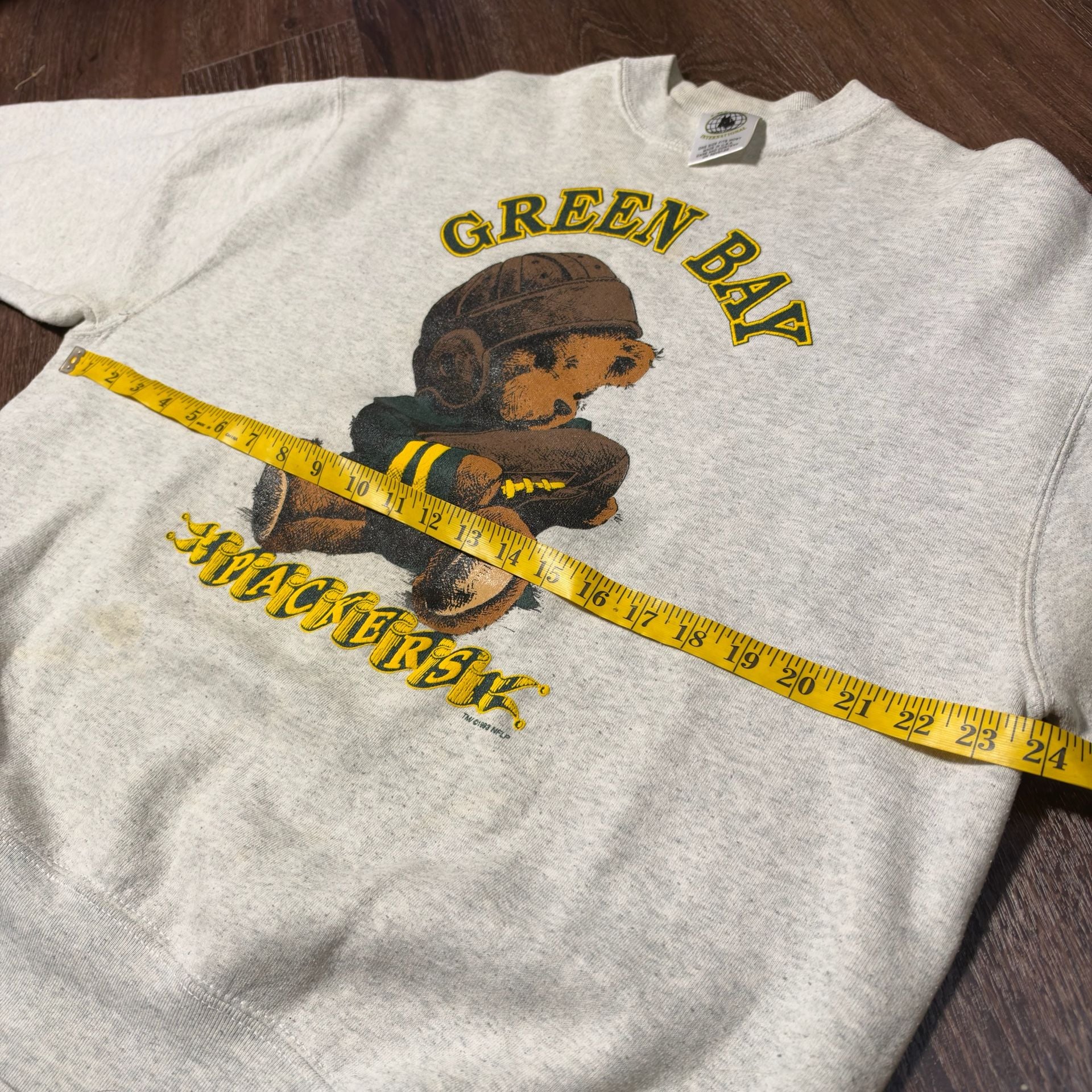 Vintage 93β International Green Bay Packers Exclusive Bear Cat Sweatshirt Size L 4