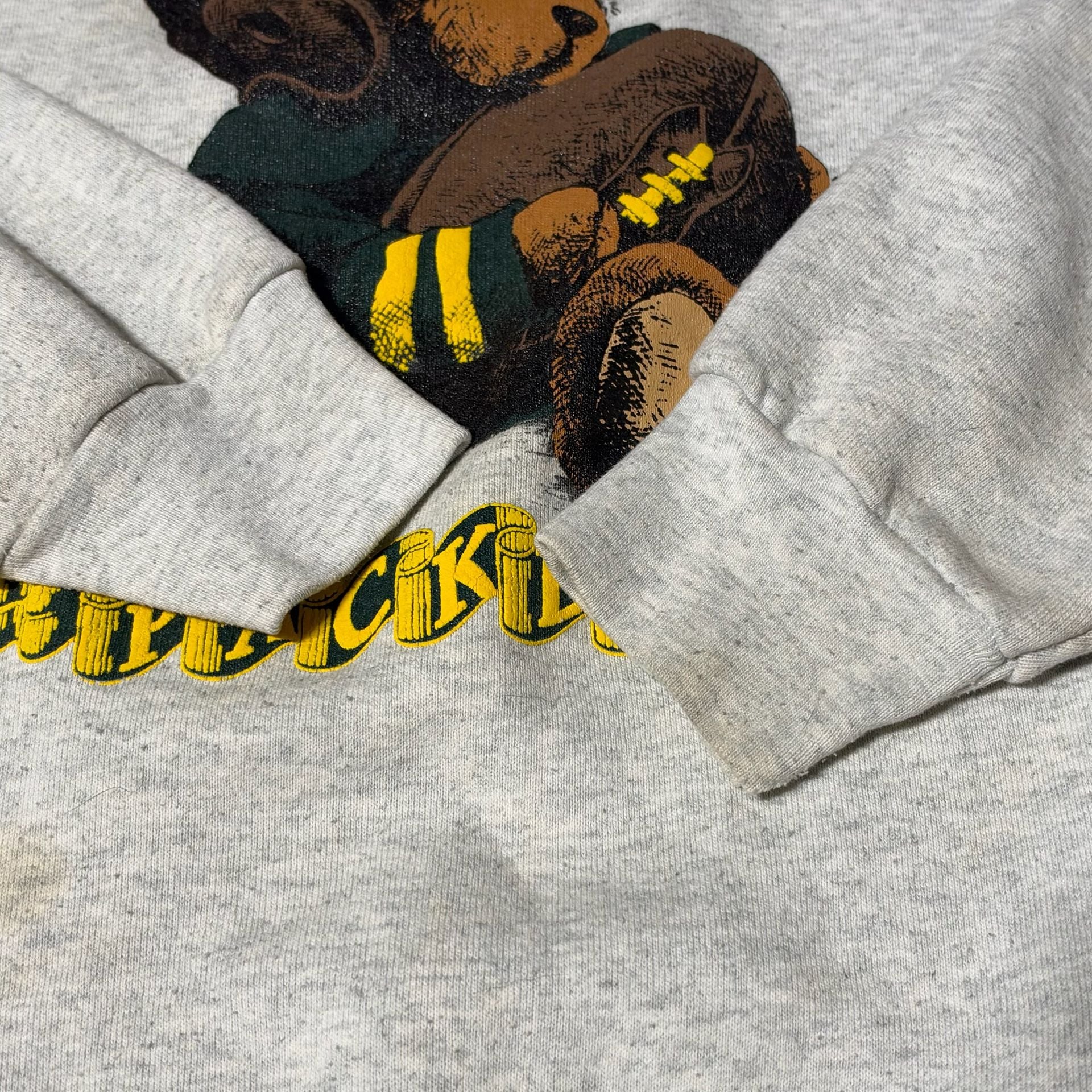 Vintage 93β International Green Bay Packers Exclusive Bear Cat Sweatshirt Size L 7