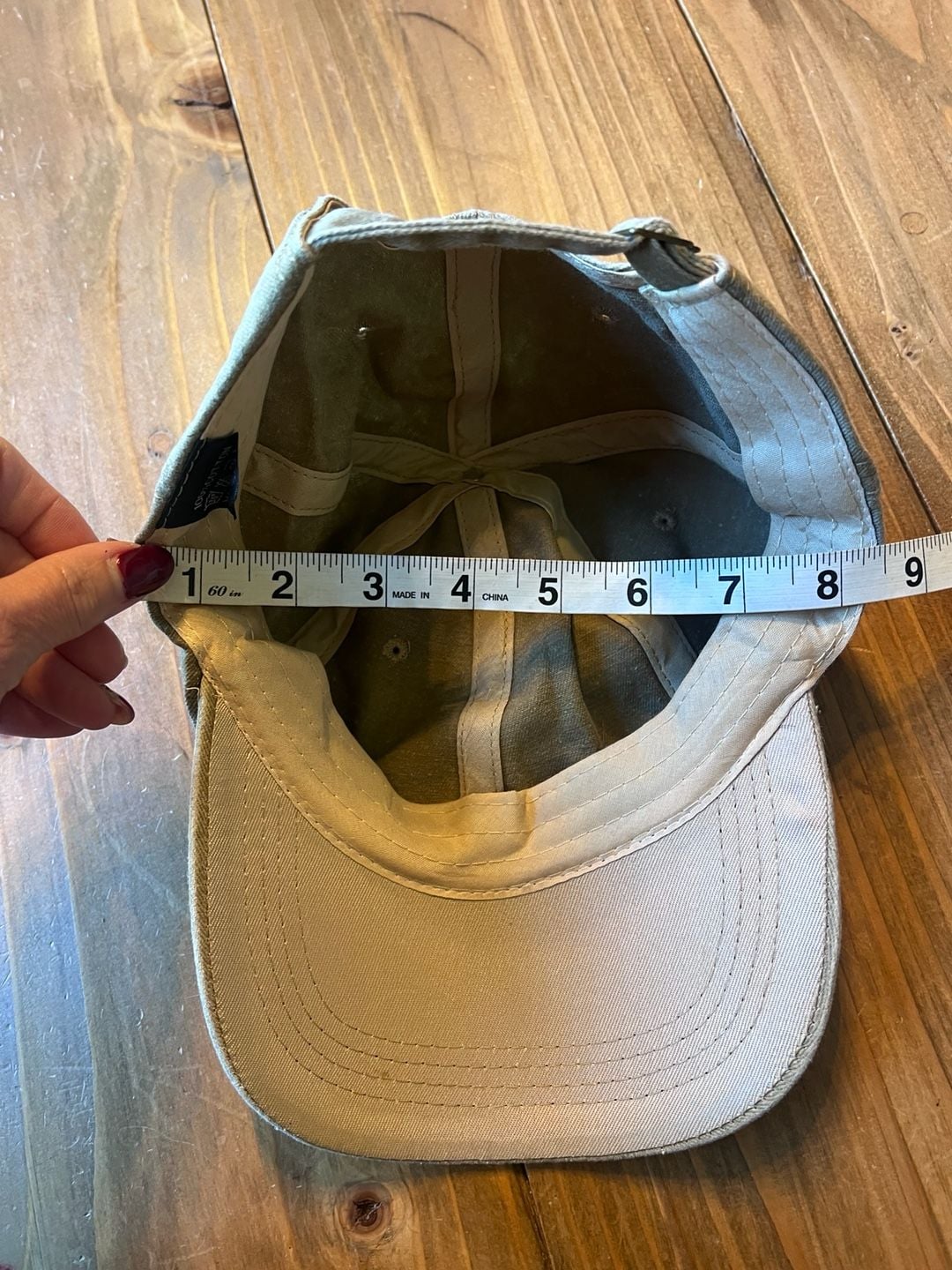 Butterfly Embroidered Baseball Cap Beige Cotton 7