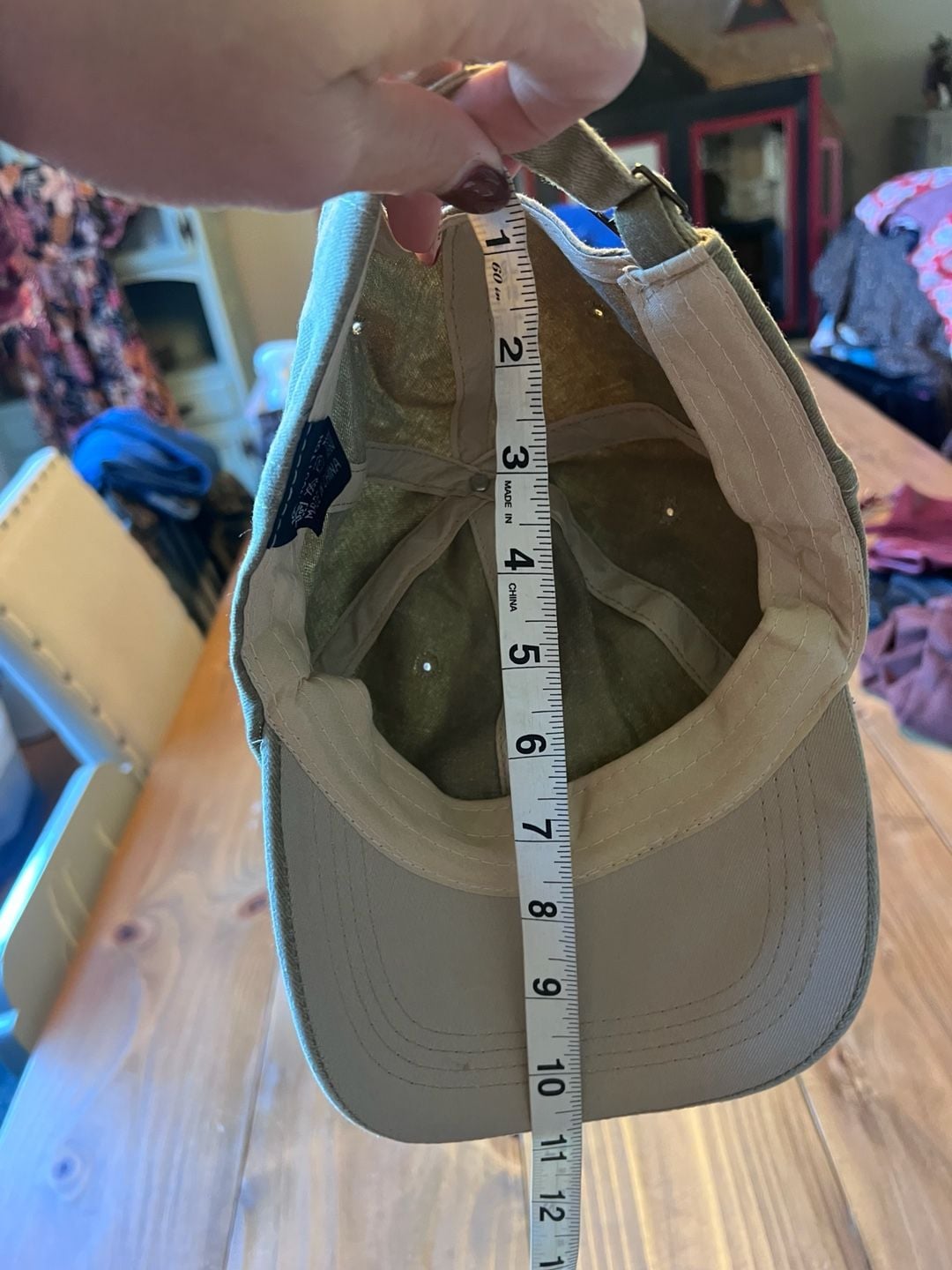 Butterfly Embroidered Baseball Cap Beige Cotton 8