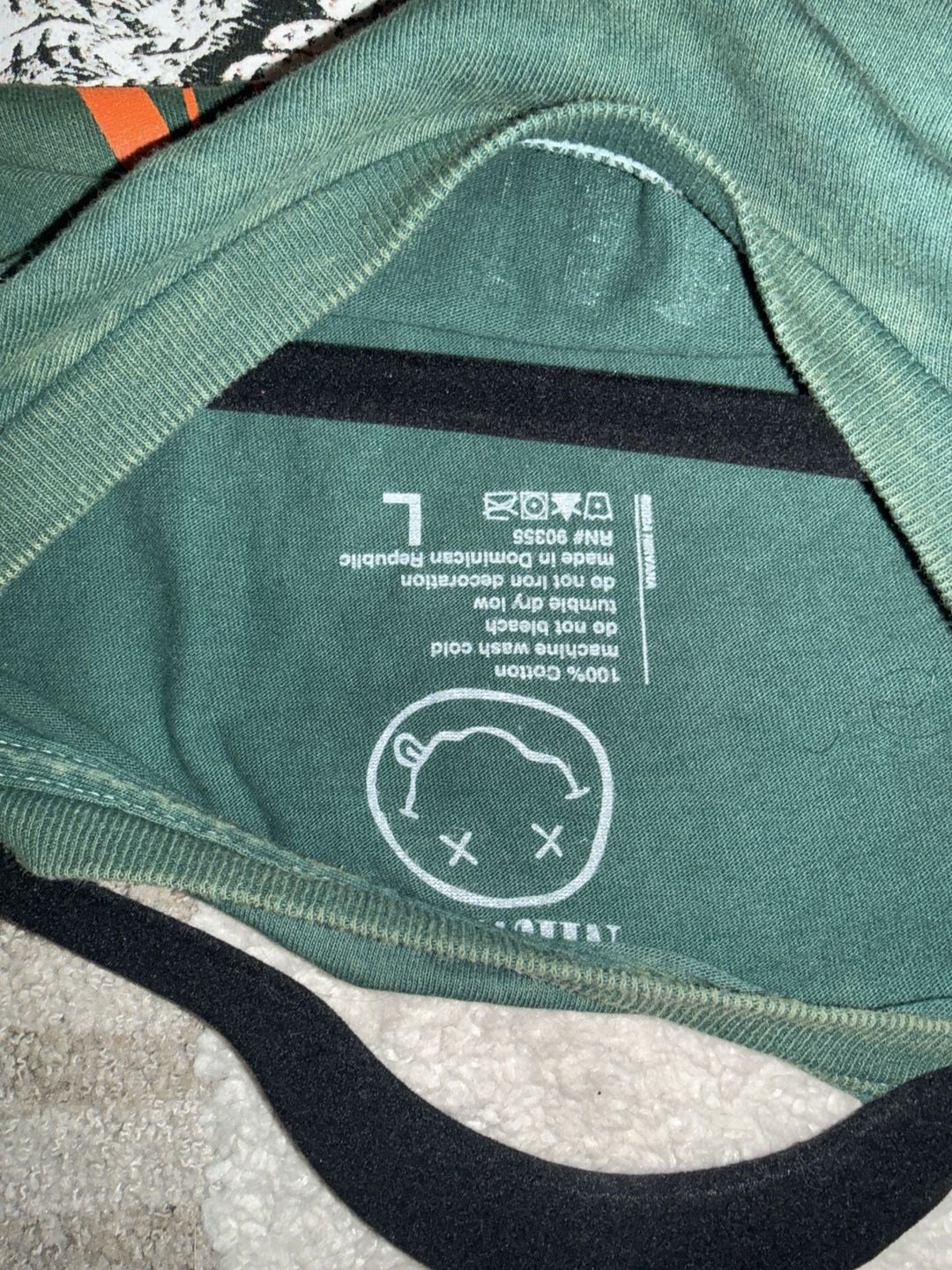 Nirvana Graphic T-Shirt Size L Green Angel Band Tee 3