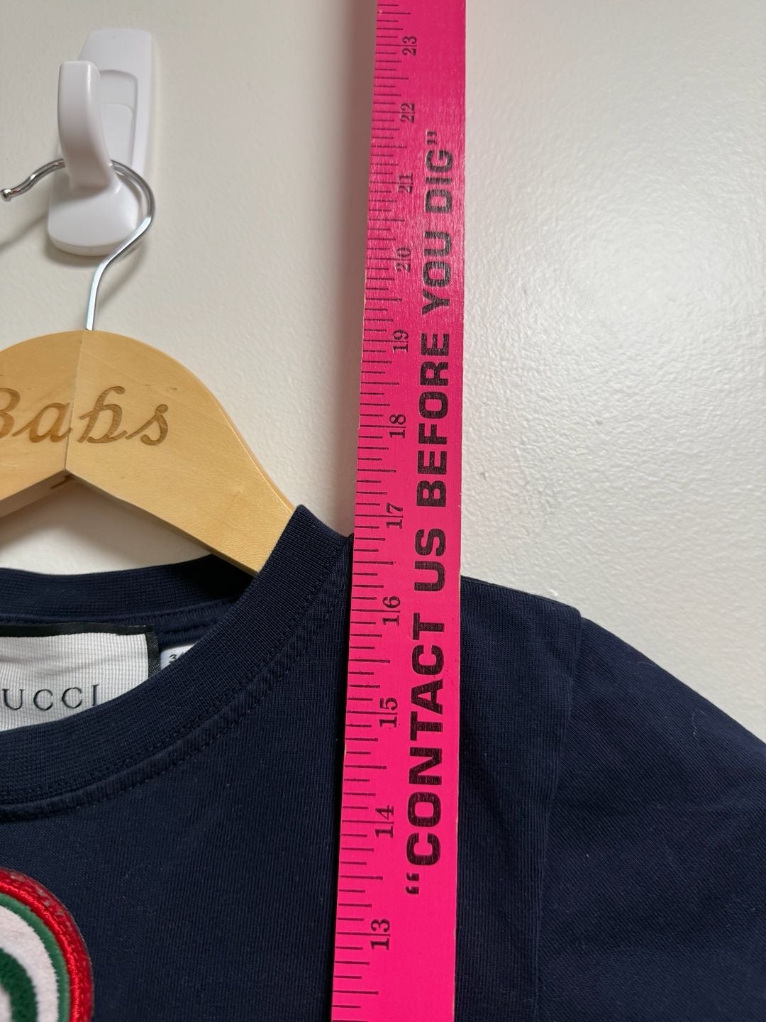 Gucci Kids T-Shirt Size 3/4 Navy Blue Cotton Logo Applique 7