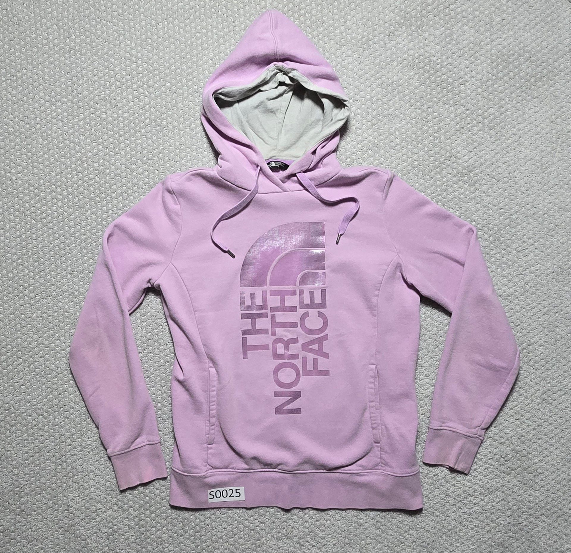 The North Face Hoodie Sweatshirt Pink with Purple Iridescent Logo Size M 3