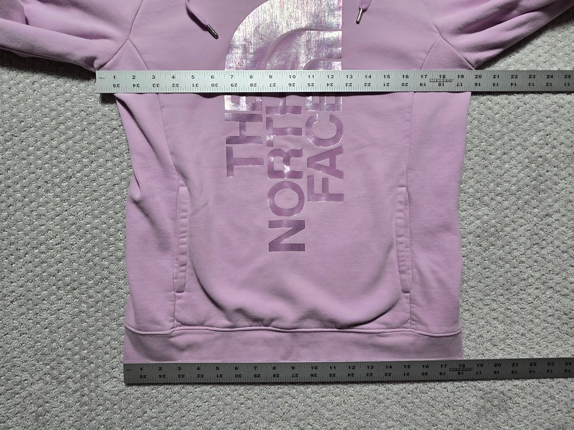 The North Face Hoodie Sweatshirt Pink with Purple Iridescent Logo Size M 4