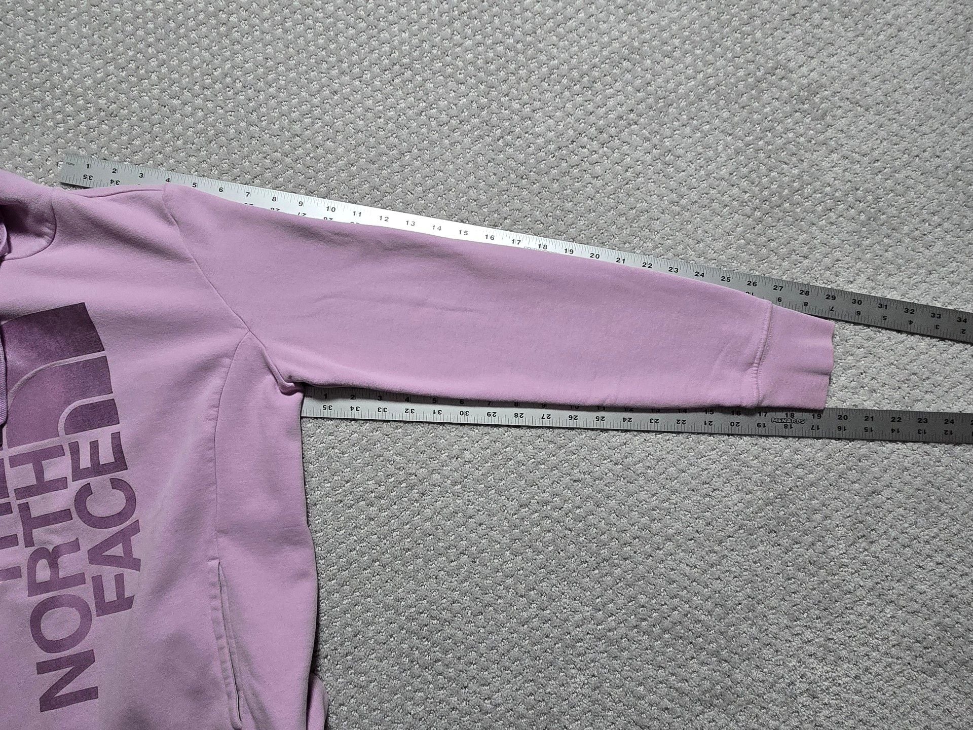 The North Face Hoodie Sweatshirt Pink with Purple Iridescent Logo Size M 6