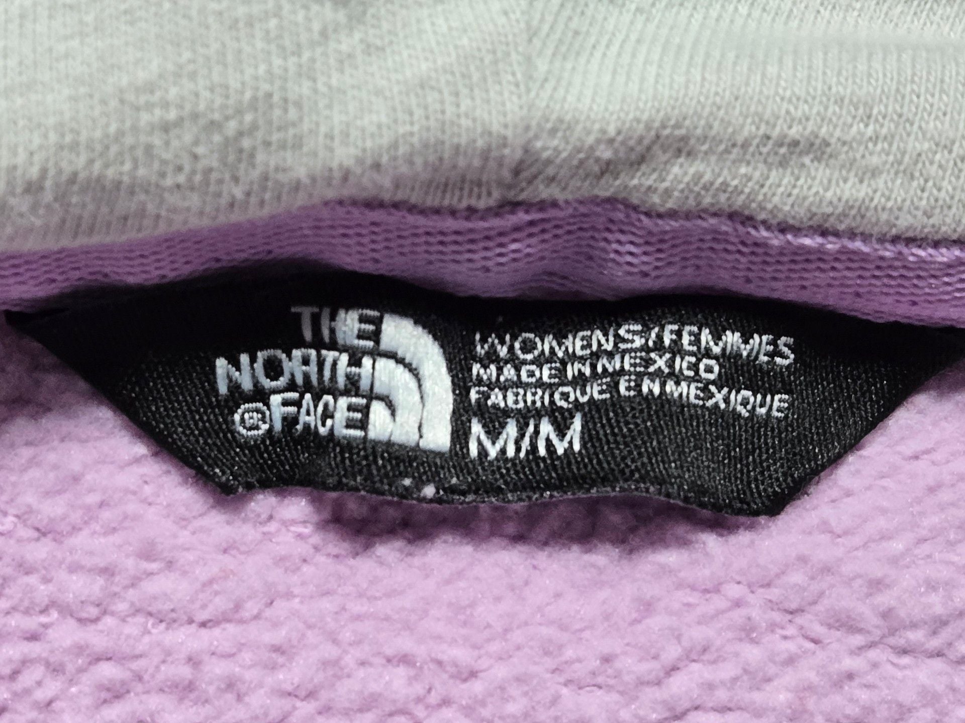 The North Face Hoodie Sweatshirt Pink with Purple Iridescent Logo Size M 7