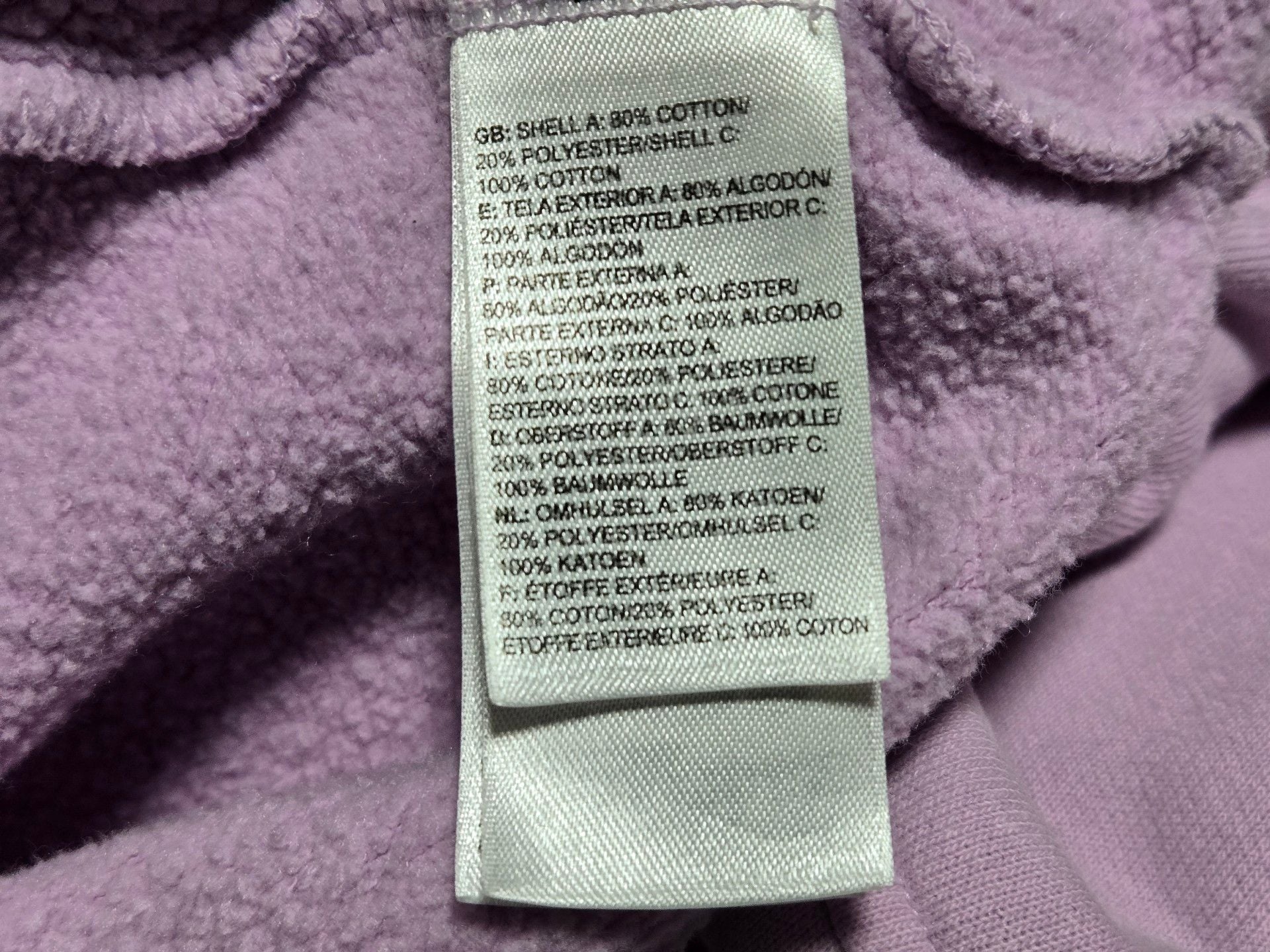 The North Face Hoodie Sweatshirt Pink with Purple Iridescent Logo Size M 8