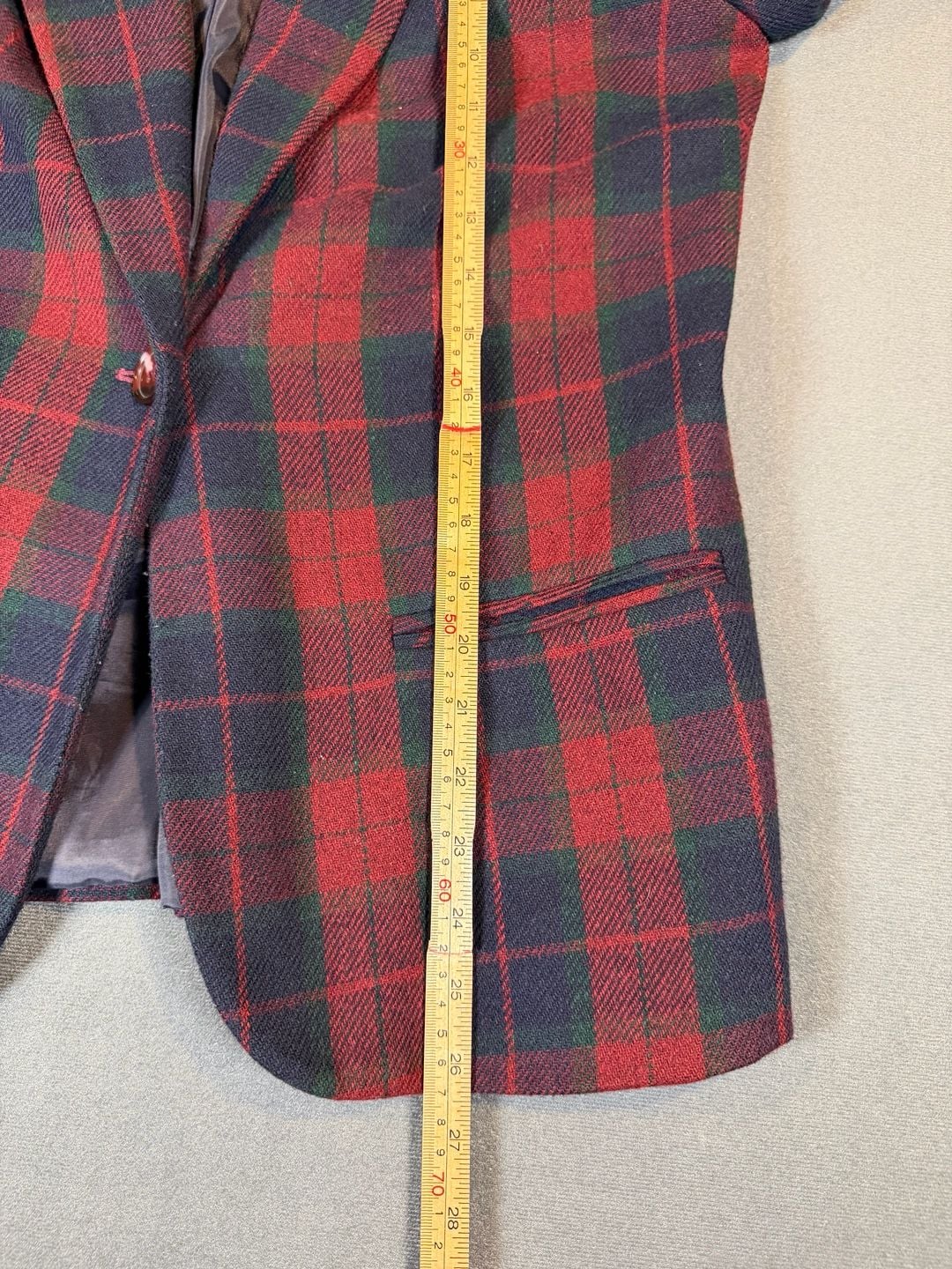 Vintage Sag Harbor Petite Plaid Wool Blazer Size 4 Velvet Collar Academia 5