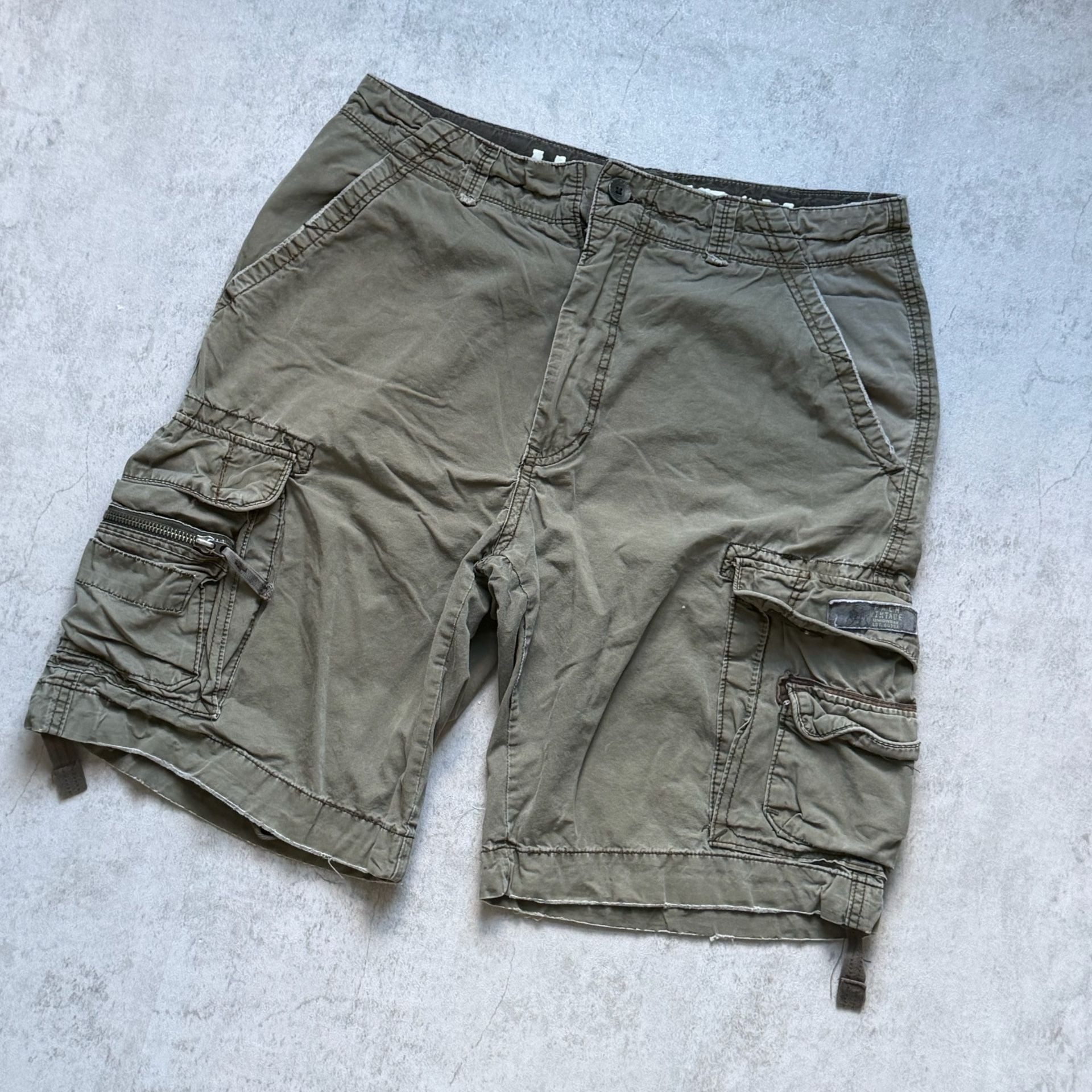 Unionbay Cargo Shorts Size 36 Green Vintage Utility Multi-Pocket 2