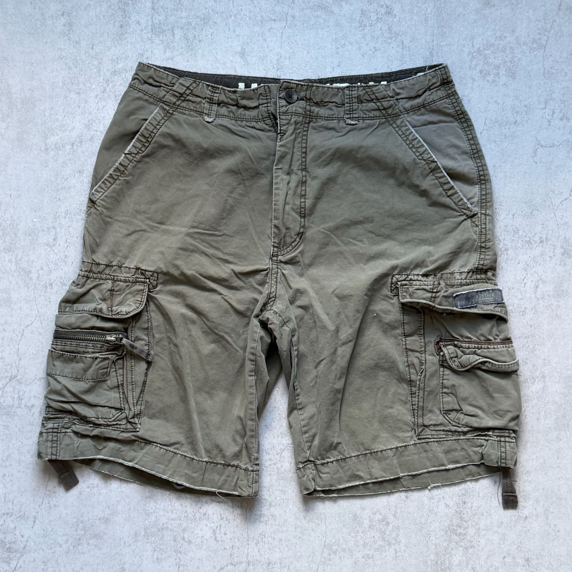 Unionbay Cargo Shorts Size 36 Green Vintage Utility Multi-Pocket 3