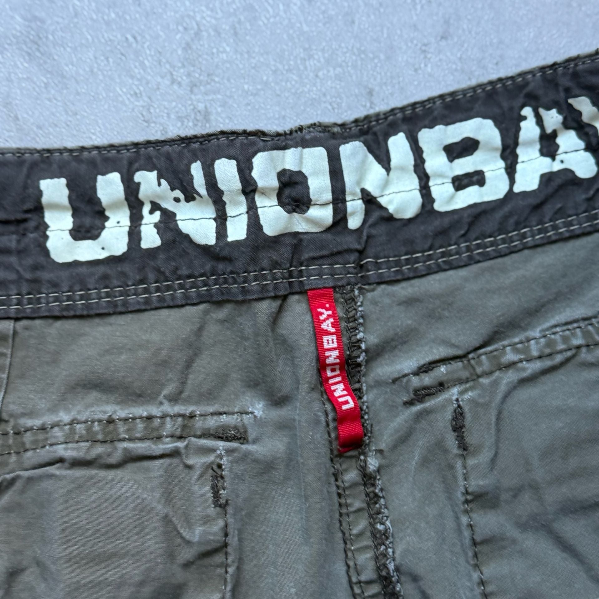 Unionbay Cargo Shorts Size 36 Green Vintage Utility Multi-Pocket 7