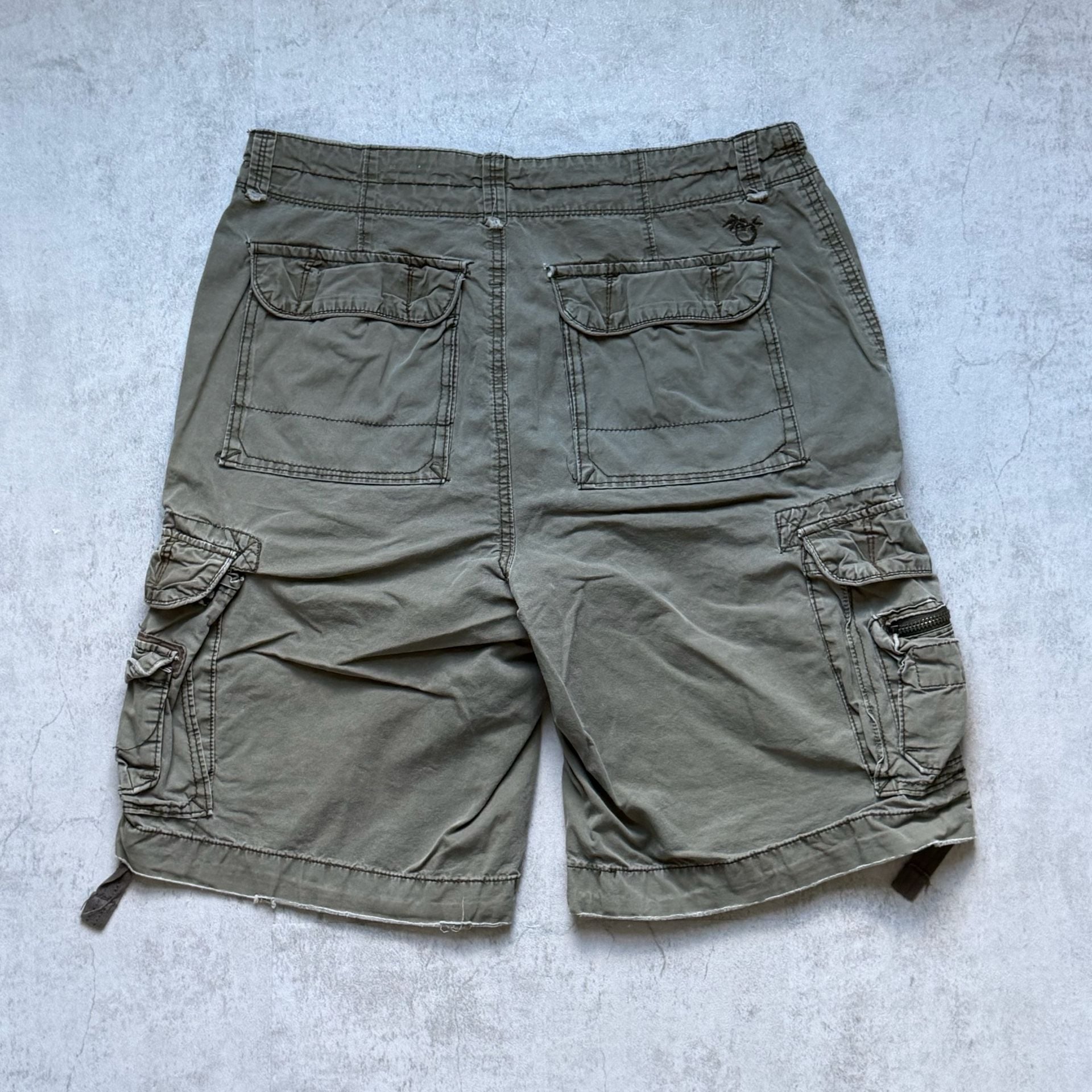 Unionbay Cargo Shorts Size 36 Green Vintage Utility Multi-Pocket 8