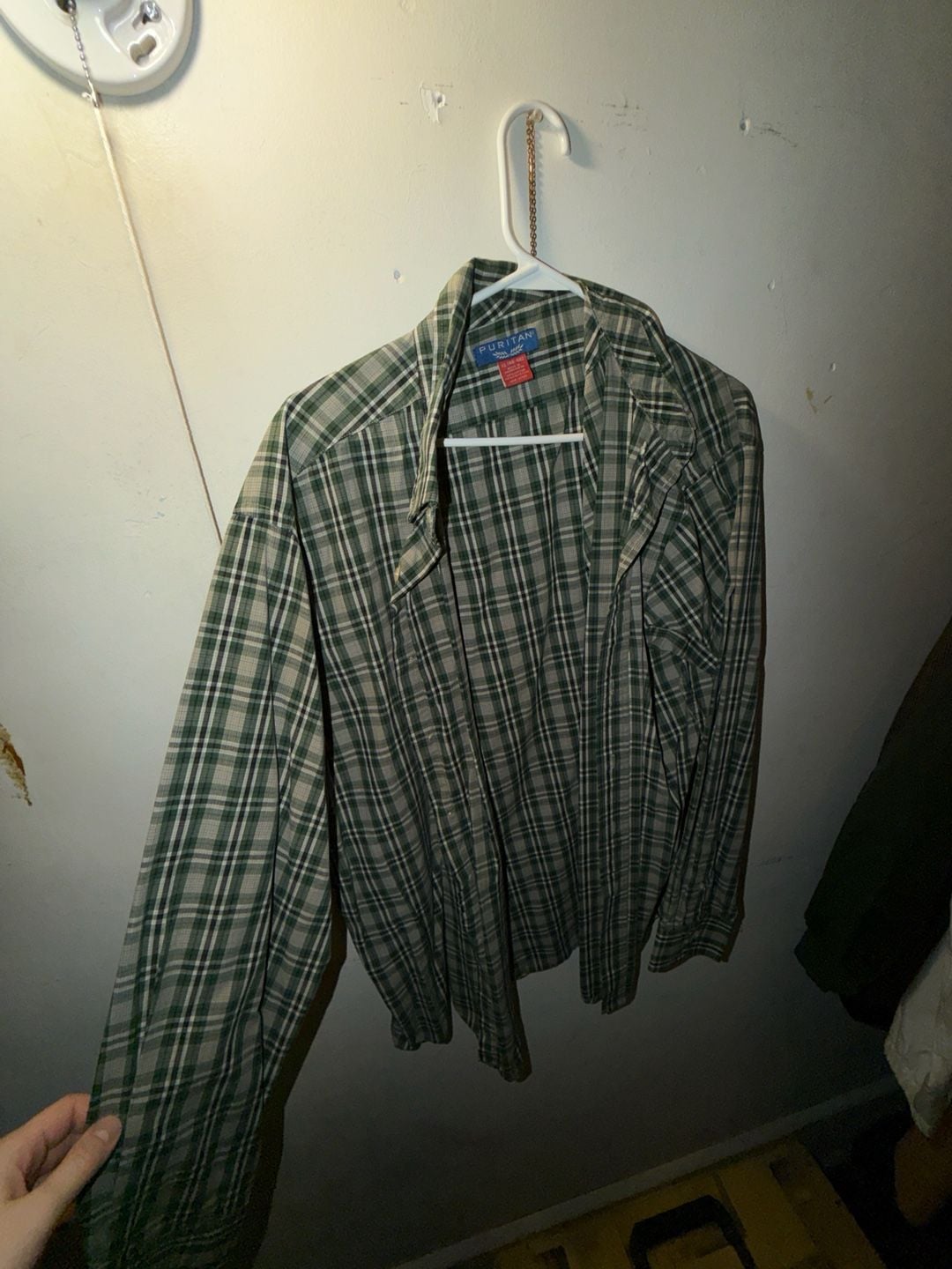 Puritan Long Sleeve Plaid Button Down Shirt Size XL 1