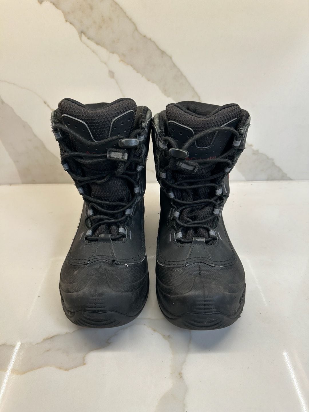 Columbia Bugaboot II Snow Kids Size: 2 Boot Black Leather Waterproof 3