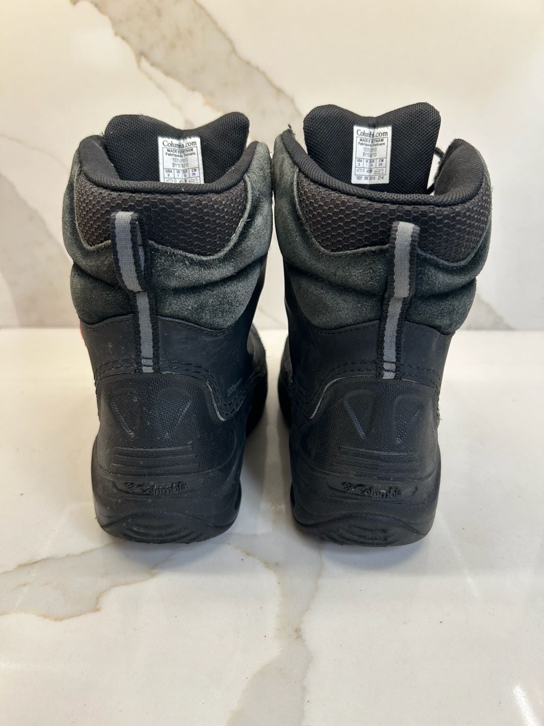 Columbia Bugaboot II Snow Kids Size: 2 Boot Black Leather Waterproof 5