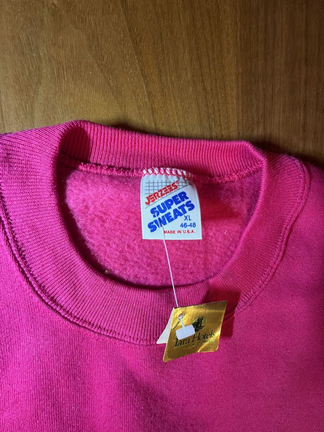 Jerzees New Jersey Super Sweats Sweatshirt Size XL Hot Pink Embroidered 3