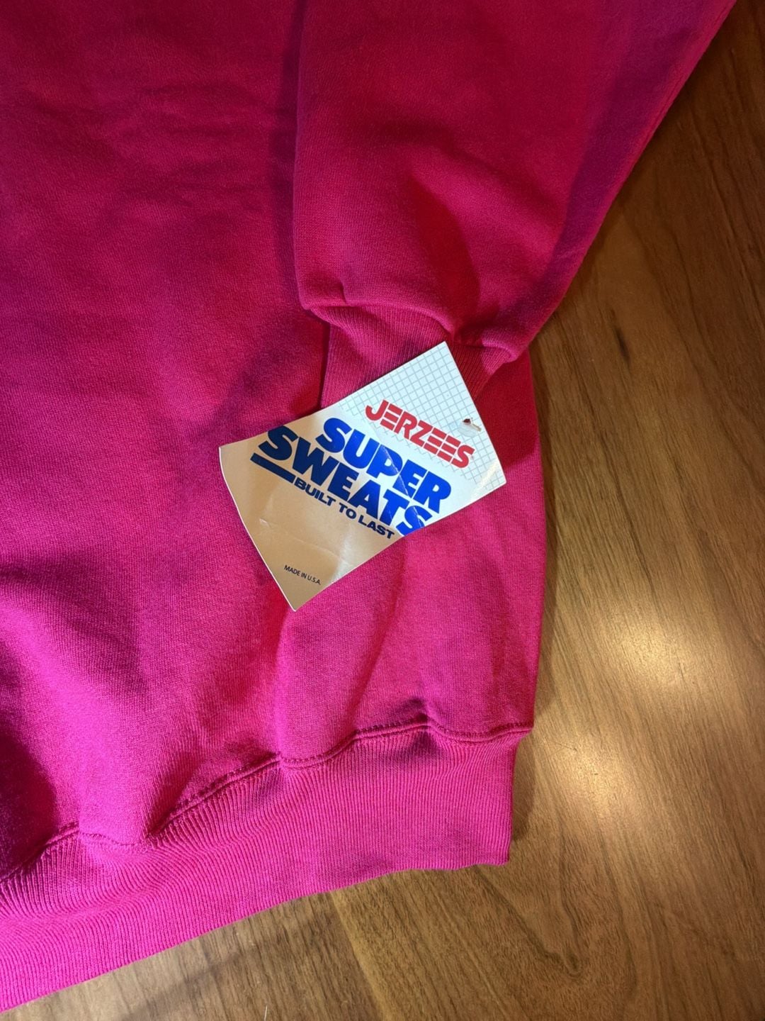Jerzees New Jersey Super Sweats Sweatshirt Size XL Hot Pink Embroidered 4