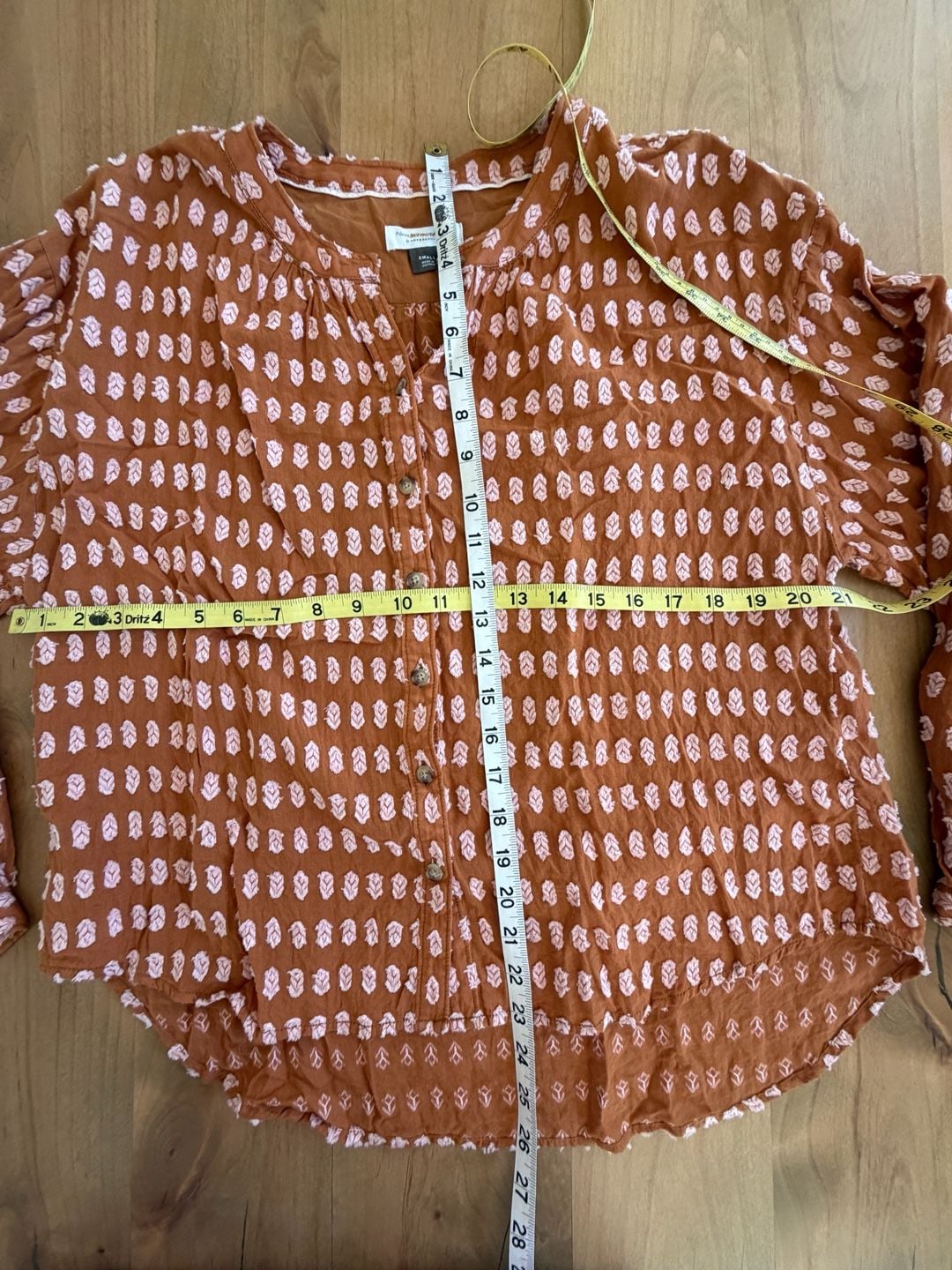 Pilcro And The Letterpress Tavi Textured Blouse Size S 3