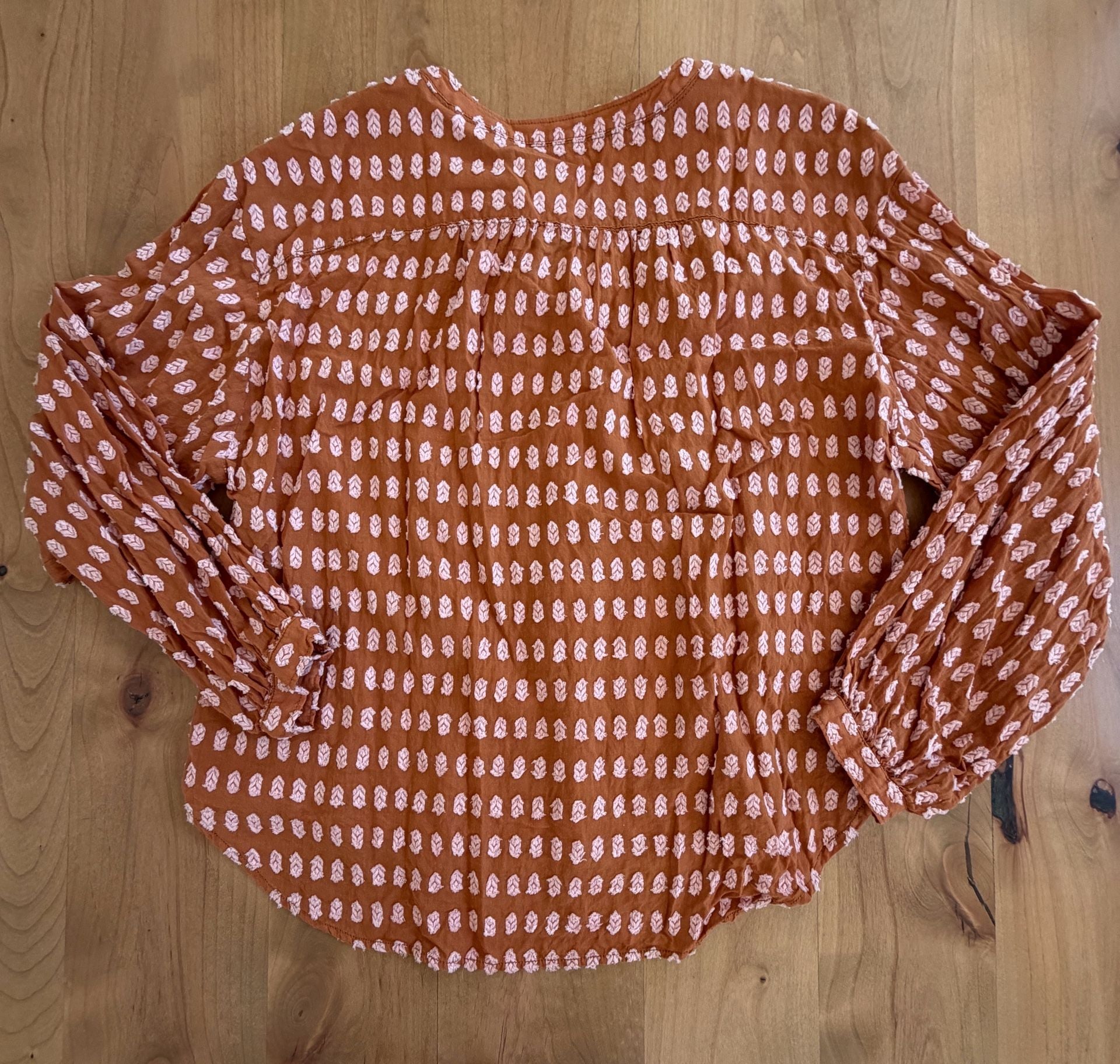 Pilcro And The Letterpress Tavi Textured Blouse Size S 5