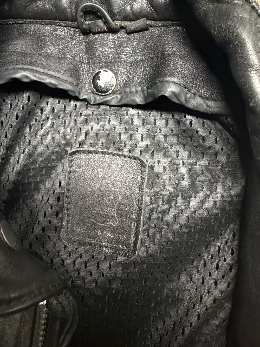 Hein Gericke Leather Motorcycle Jacket Black Vintage 4