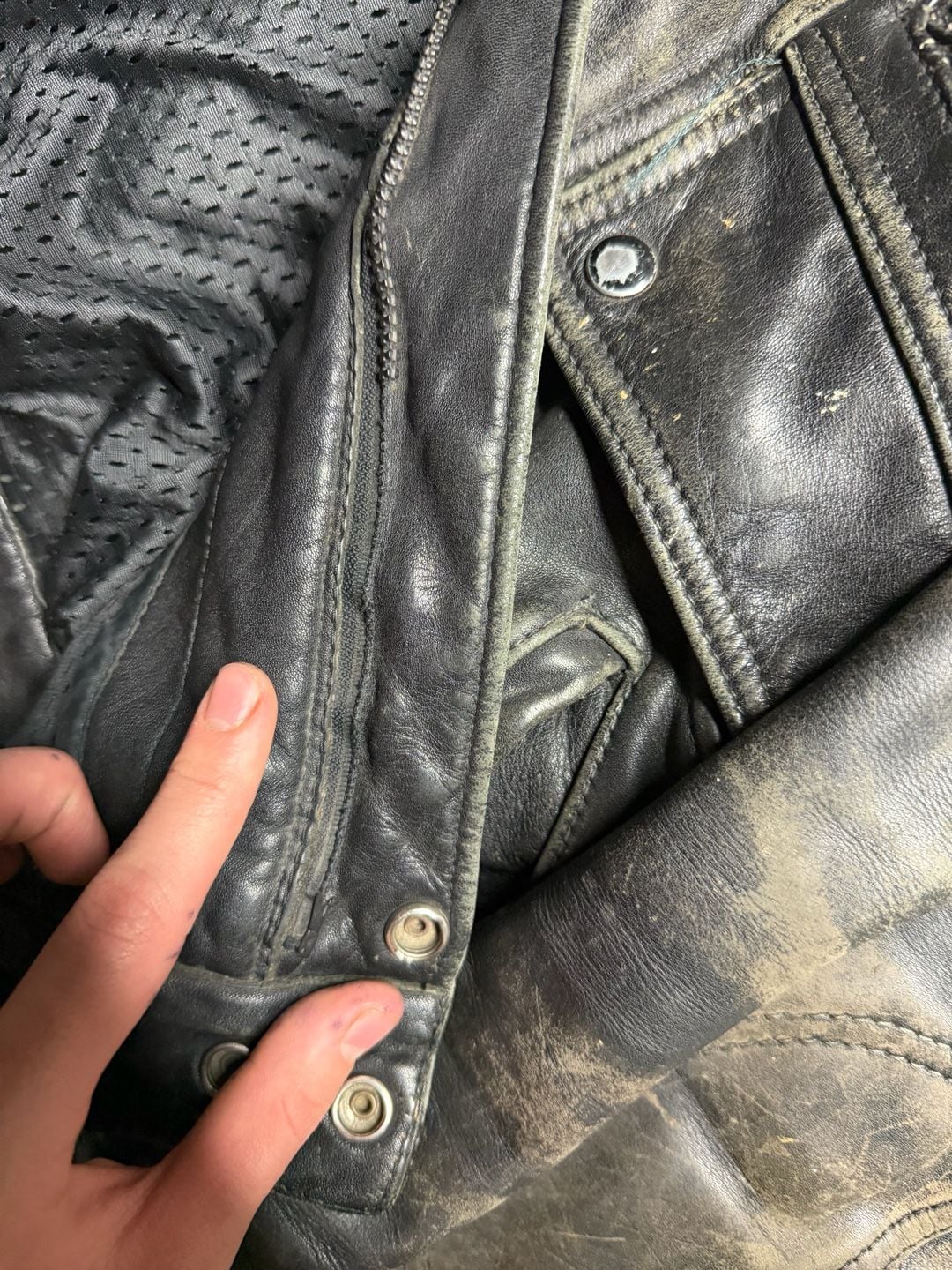 Hein Gericke Leather Motorcycle Jacket Black Vintage 6