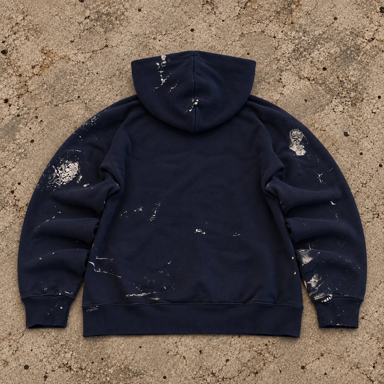 Champion UConn Huskies Hoodie Paint Splatter Blue Pullover Sweatshirt 3