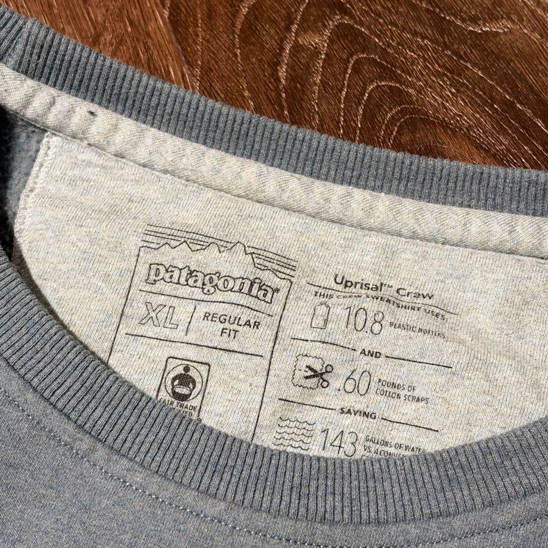 Essential Patagonia Fitz Roy Boulders Uprisal Crew Sweatshirt Size XL Blue 3
