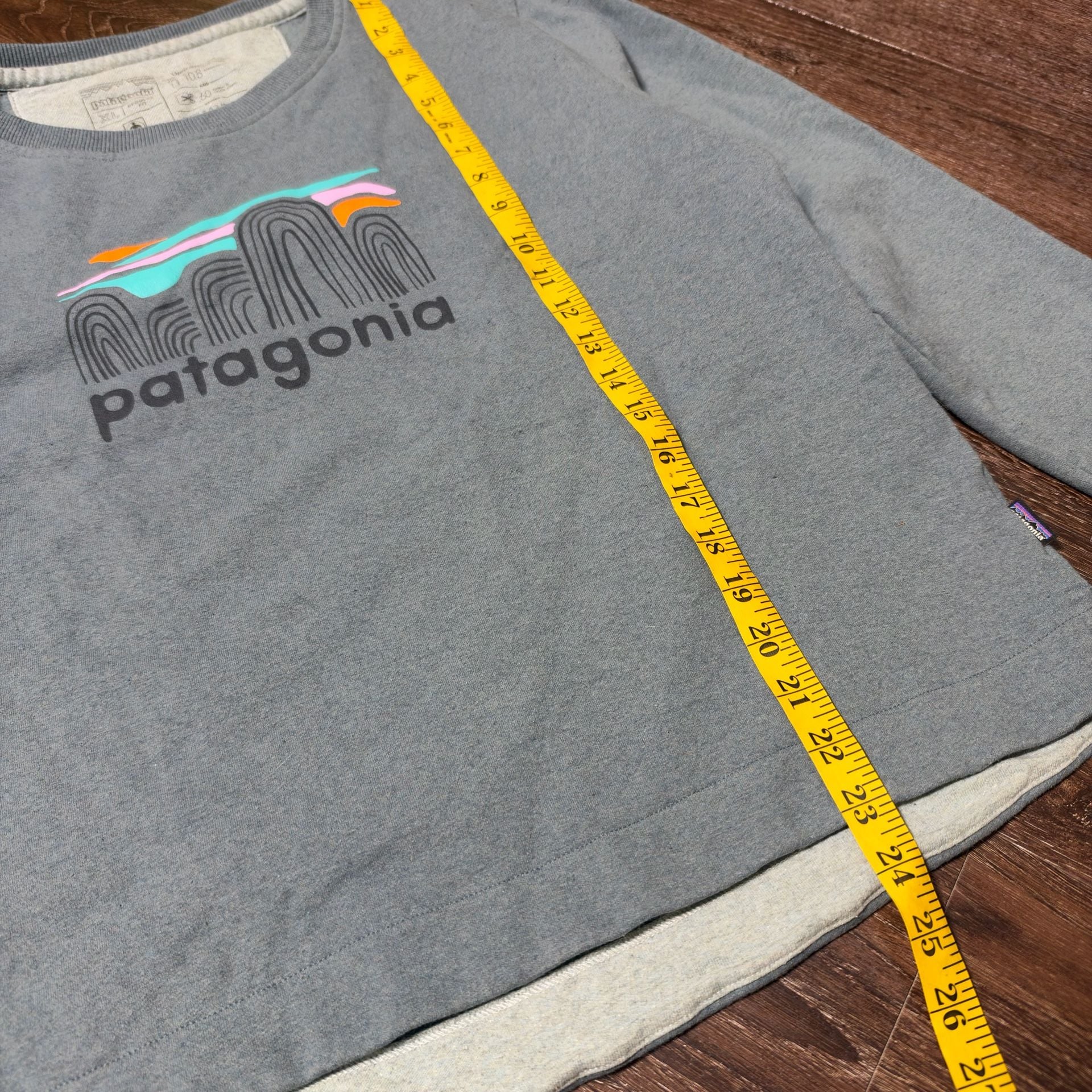 Essential Patagonia Fitz Roy Boulders Uprisal Crew Sweatshirt Size XL Blue 5