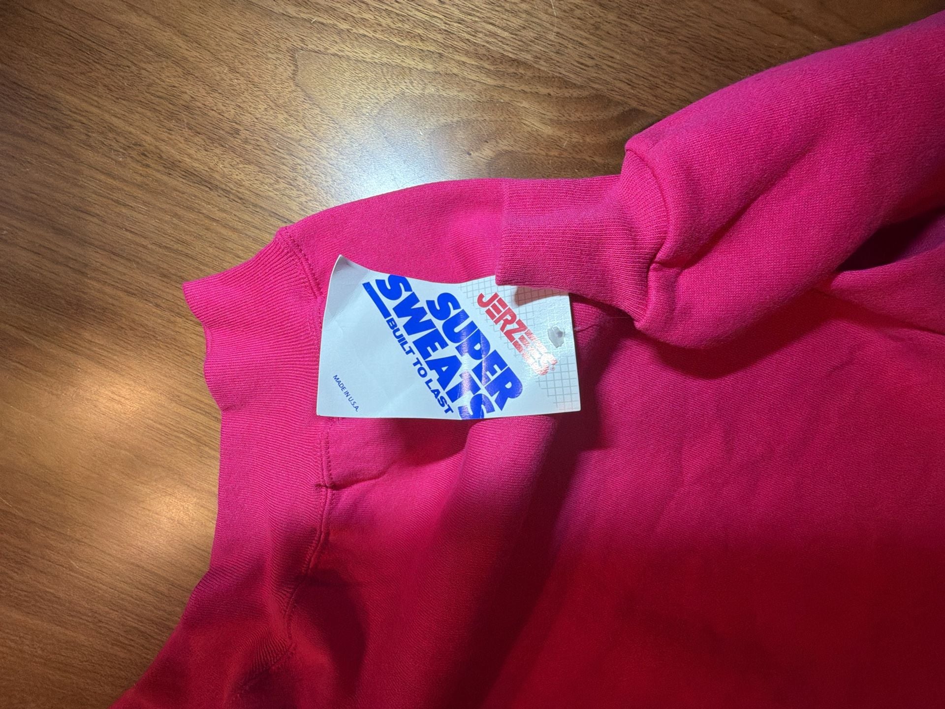 Jerzees New Jersey Super Sweats Sweatshirt Size XL Hot Pink Embroidered 9