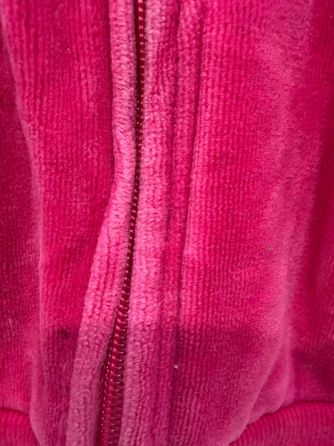 Circo Velour Zip-Up Hoodie Size 6/6X Hot Pink Sequined Bows 9