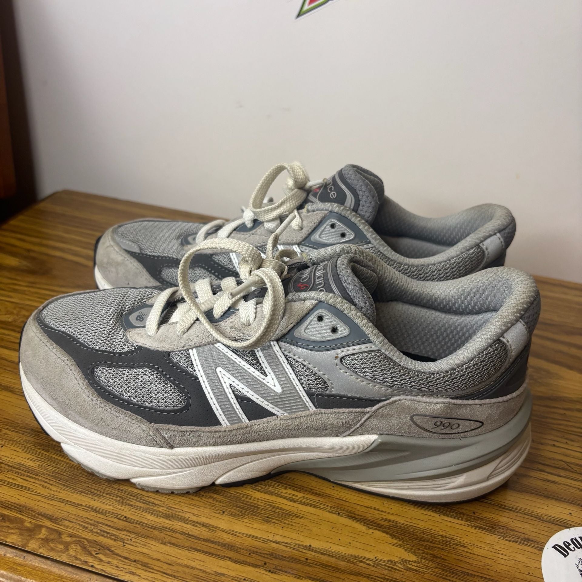 New Balance 990v6 Grey White Suede Sneakers 2