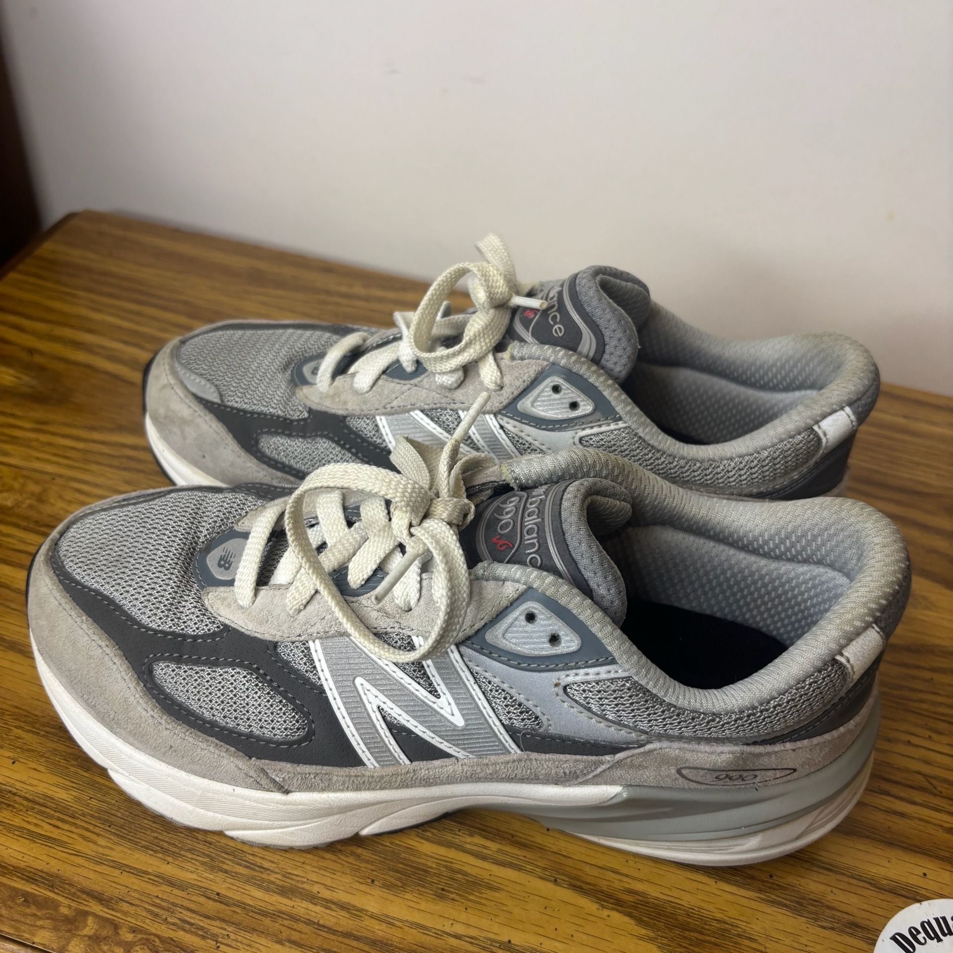 New Balance 990v6 Grey White Suede Sneakers 3