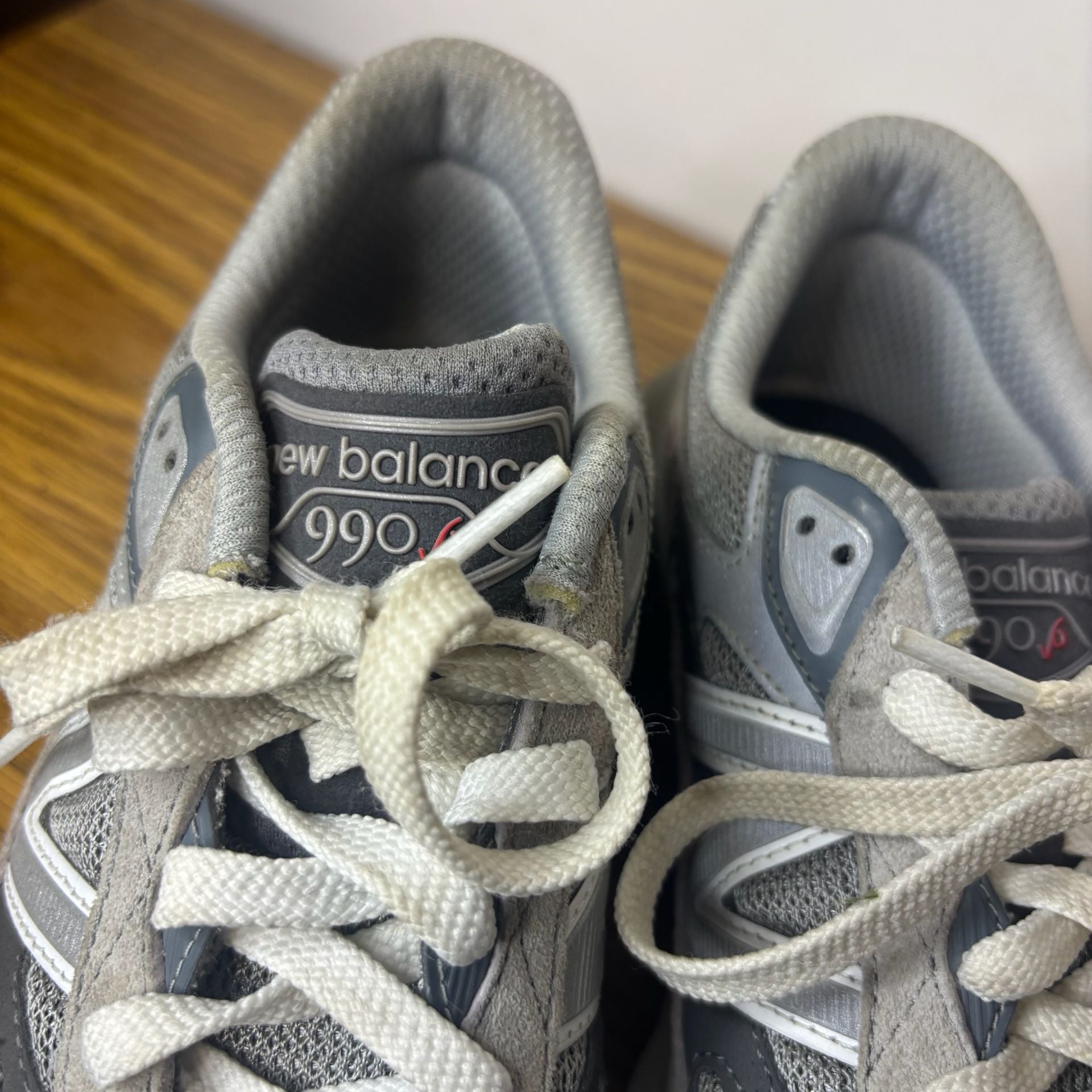 New Balance 990v6 Grey White Suede Sneakers 4
