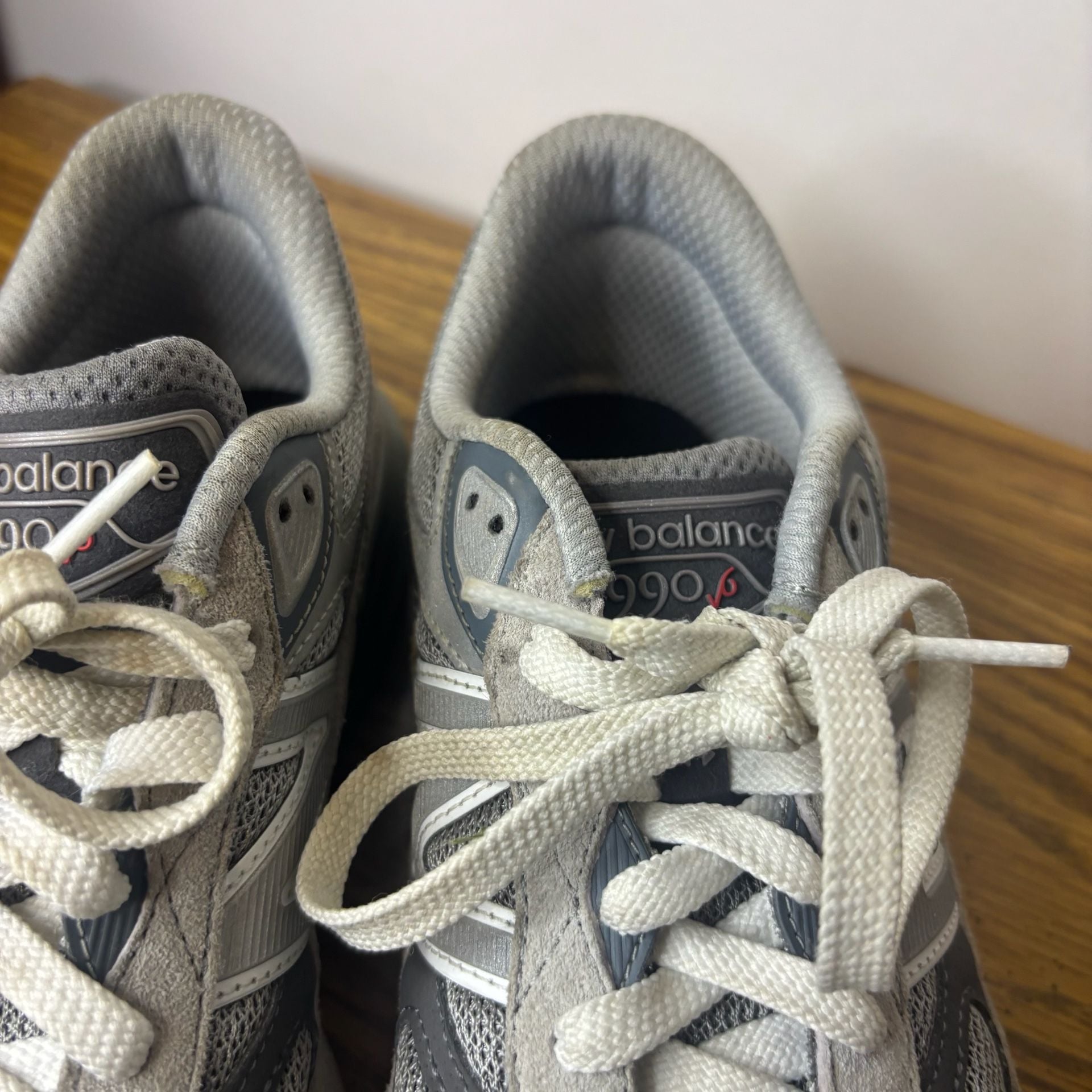 New Balance 990v6 Grey White Suede Sneakers 5