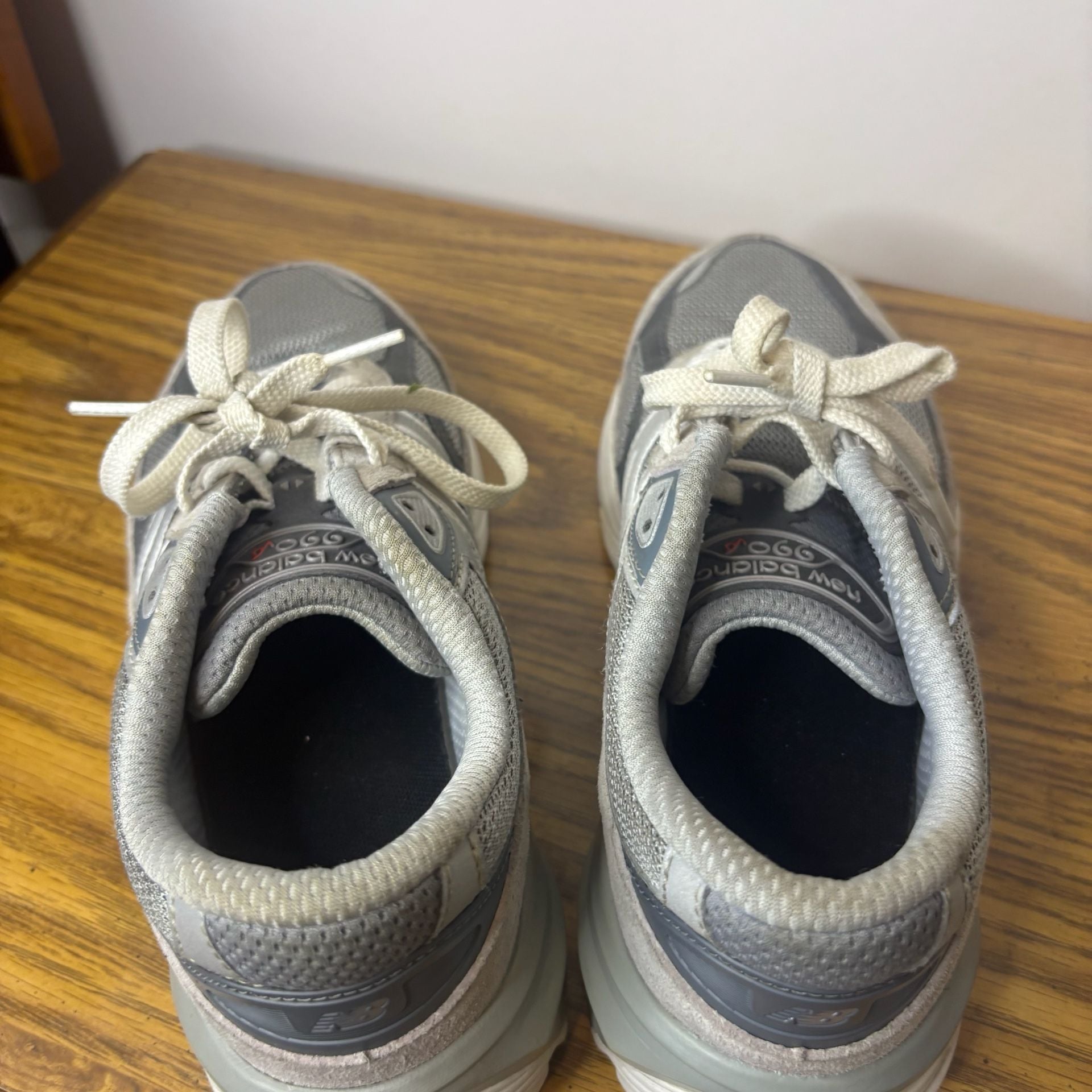 New Balance 990v6 Grey White Suede Sneakers 9