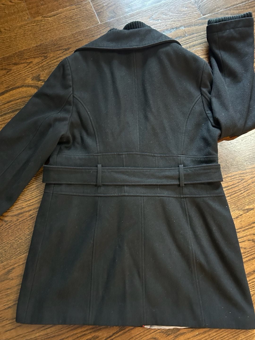 Calvin Klein Wool Blend Belted Coat Size 14 9