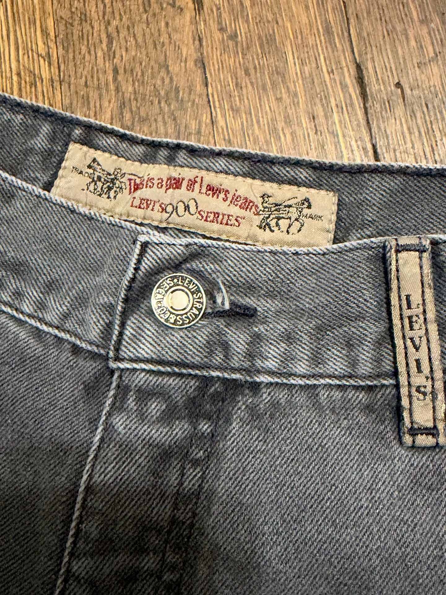 Vintage 1991 Levi's 900 Series Jeans Size 14 Grey 100% Cotton High Rise 2