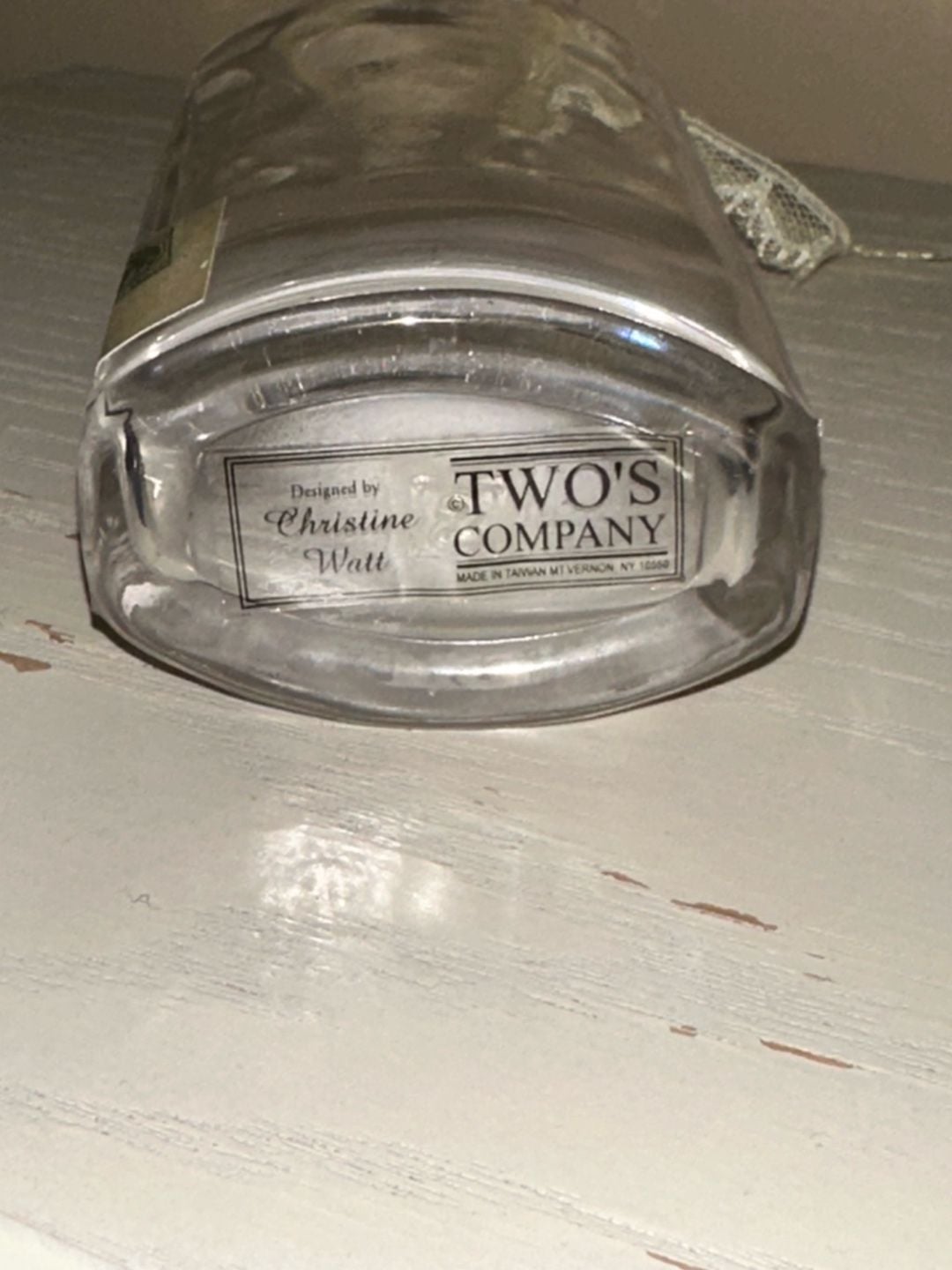 Two's Company Vintage Rose Glass Bottle Vase 5
